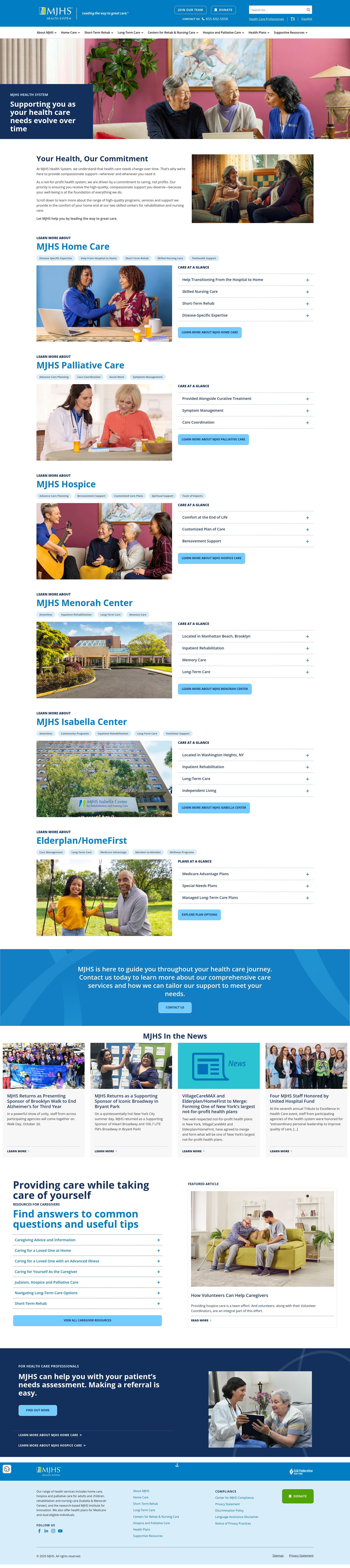 Screenshot of www.mjhs.org