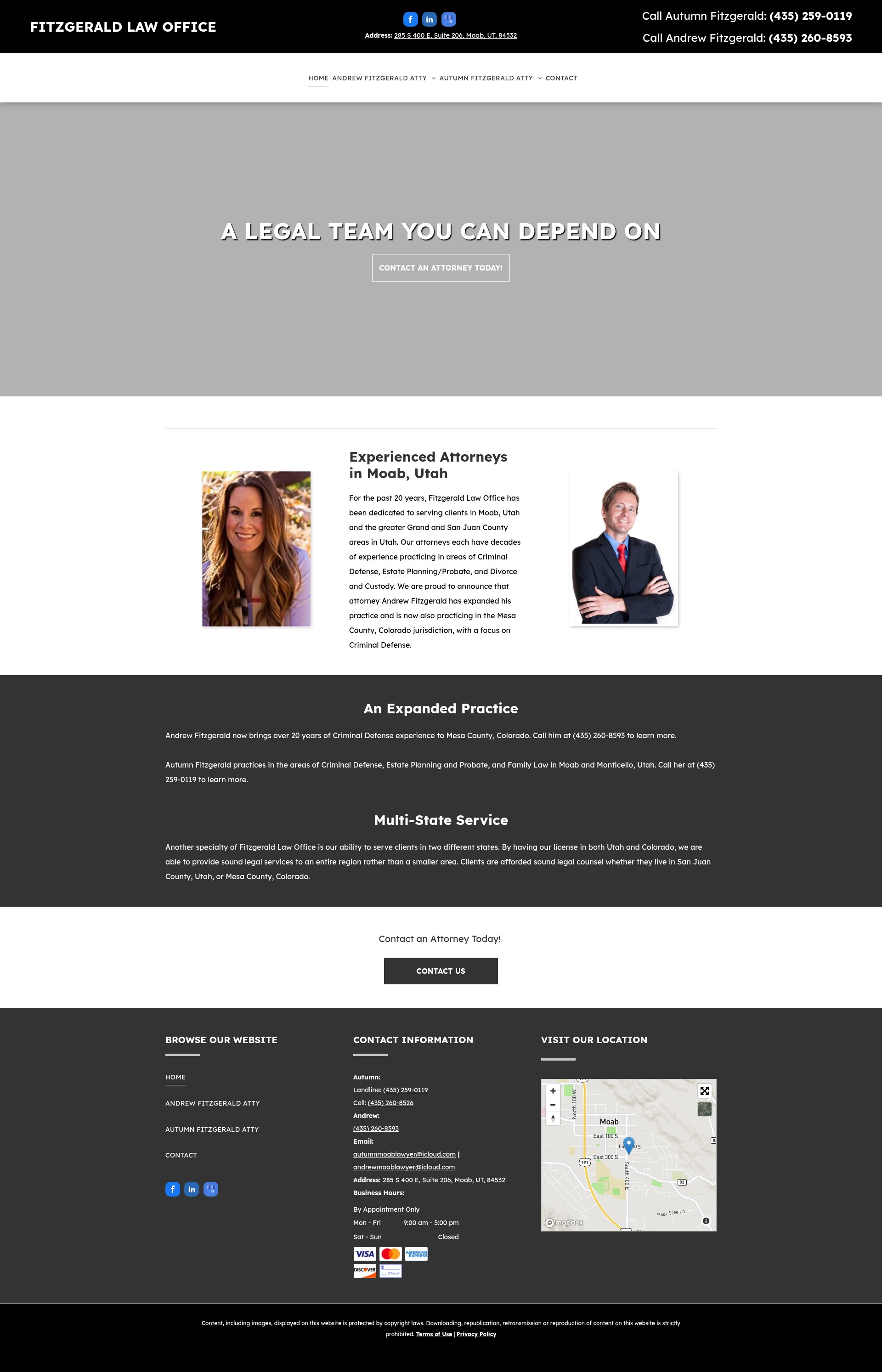 Screenshot of www.moablawyer.com