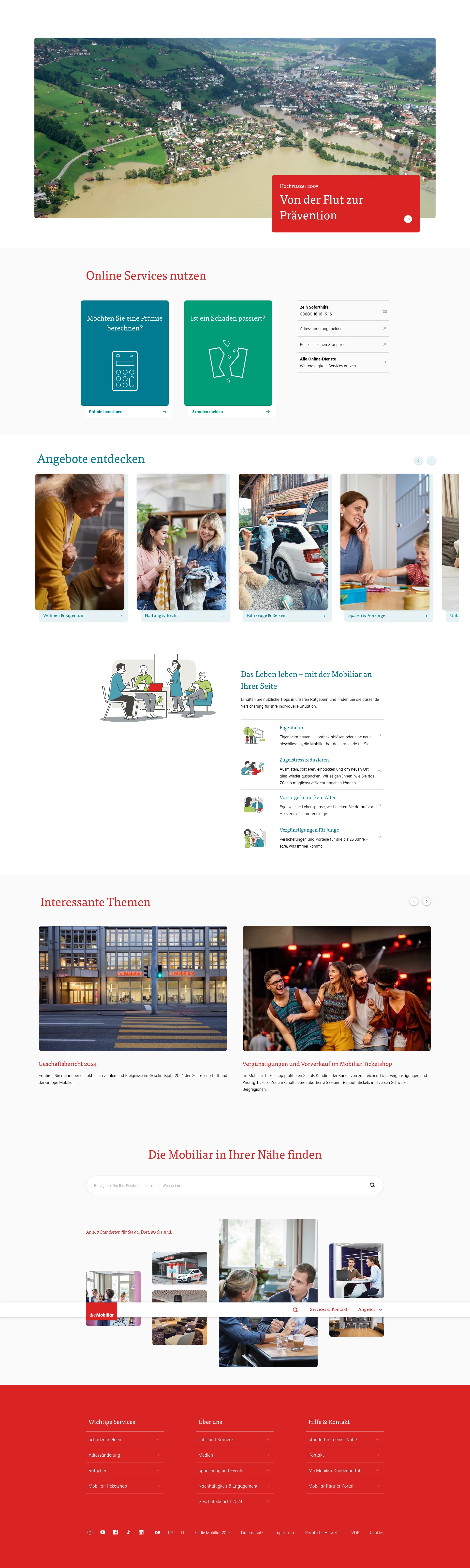 Screenshot of www.mobiliar.ch