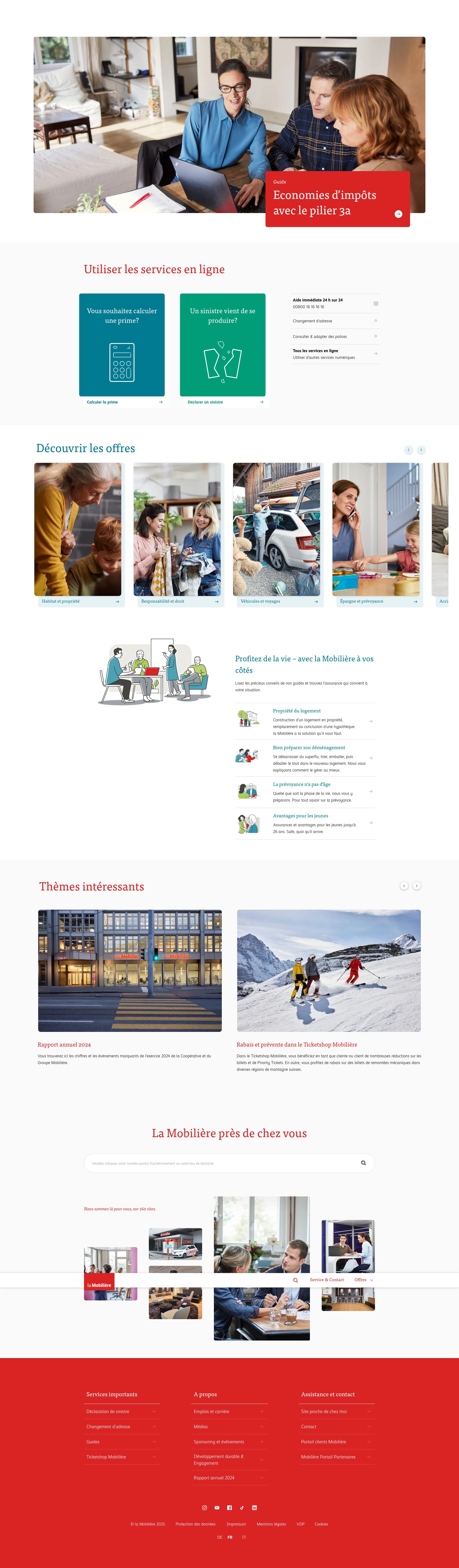 Screenshot of www.mobiliere.ch