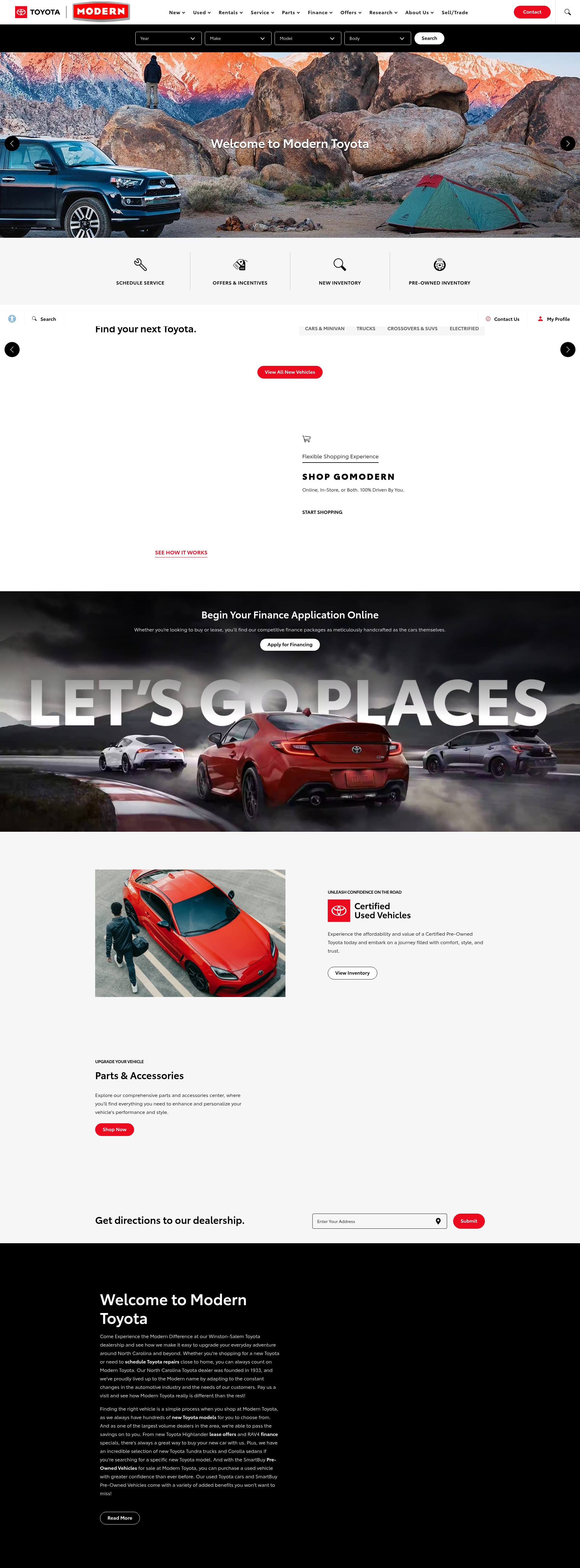 Screenshot of www.moderntoyota.com