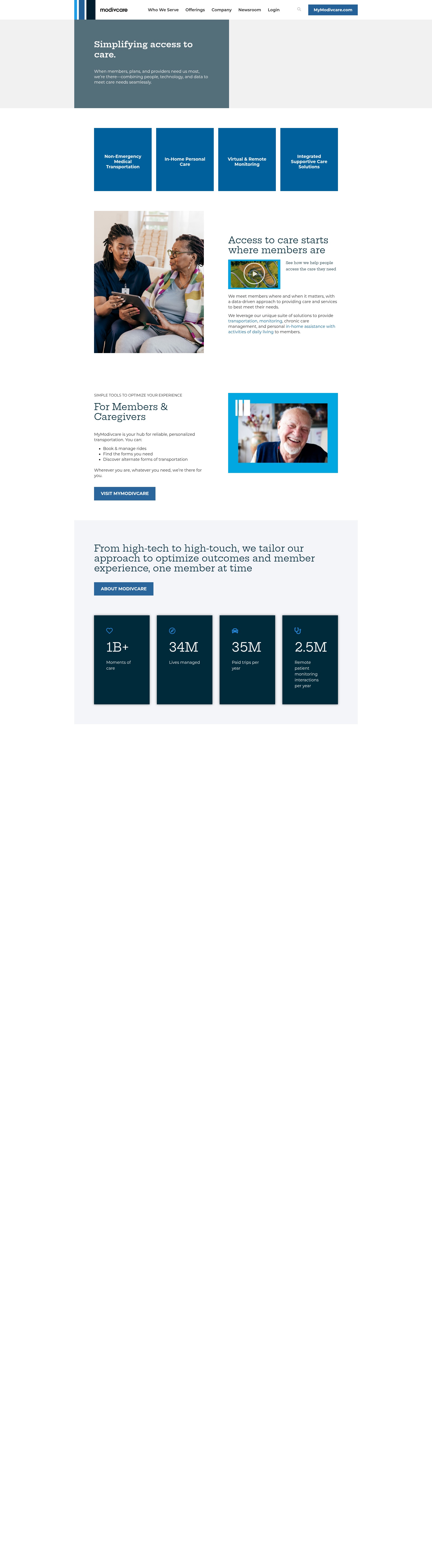 Screenshot of www.modivcare.com