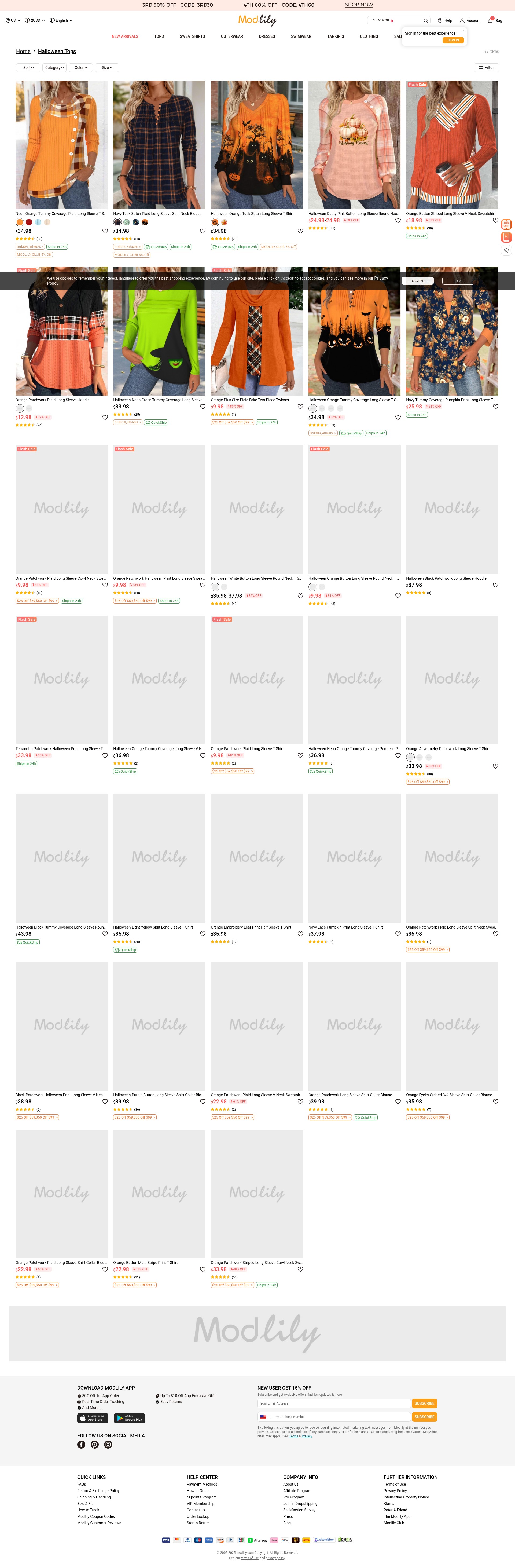 Screenshot of www.modlily.com