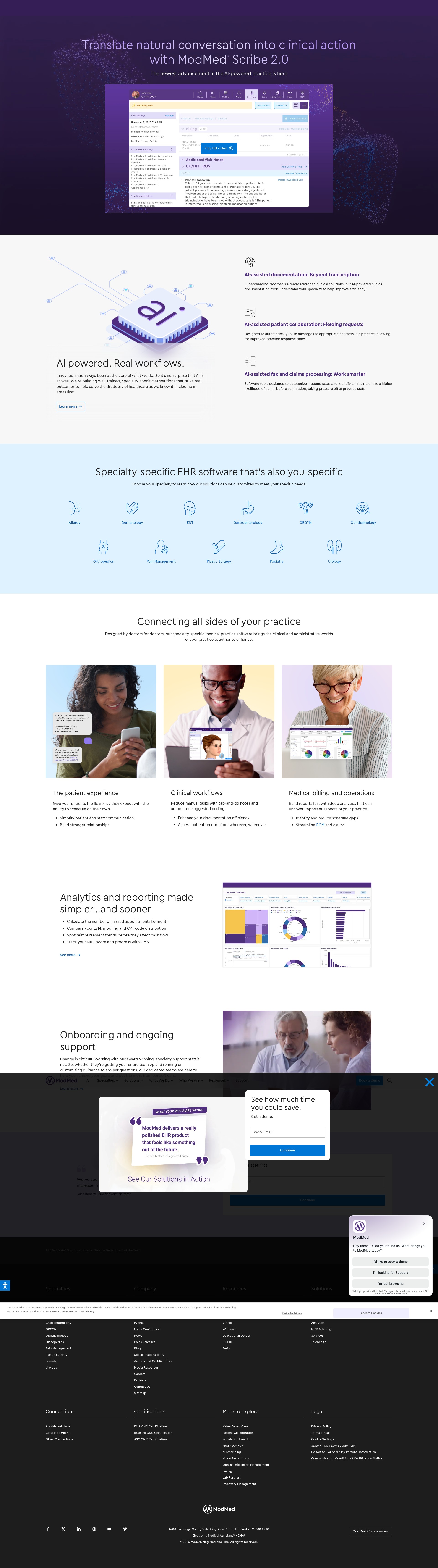 Screenshot of www.modmed.com