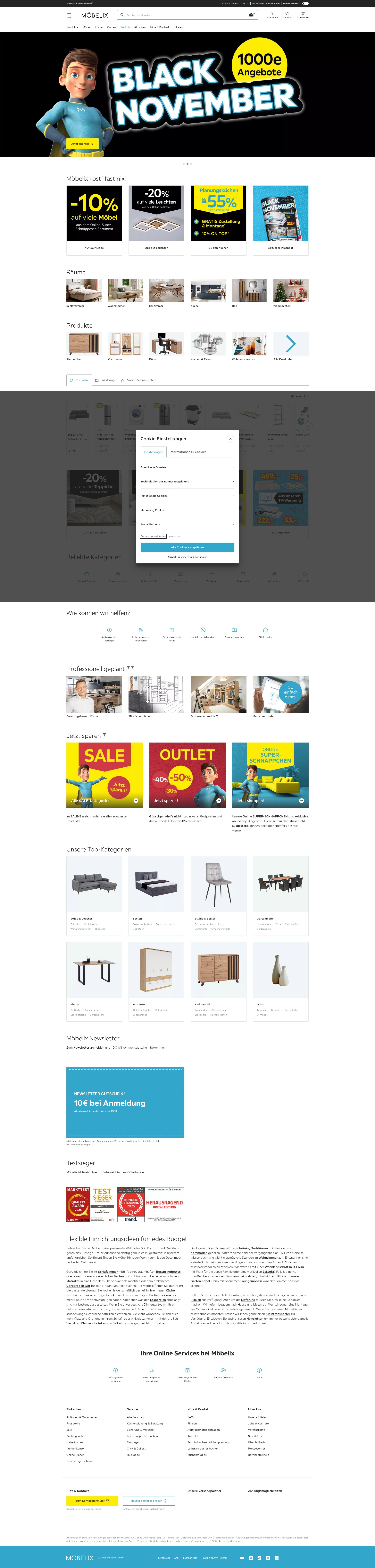 Screenshot of www.moebelix.at