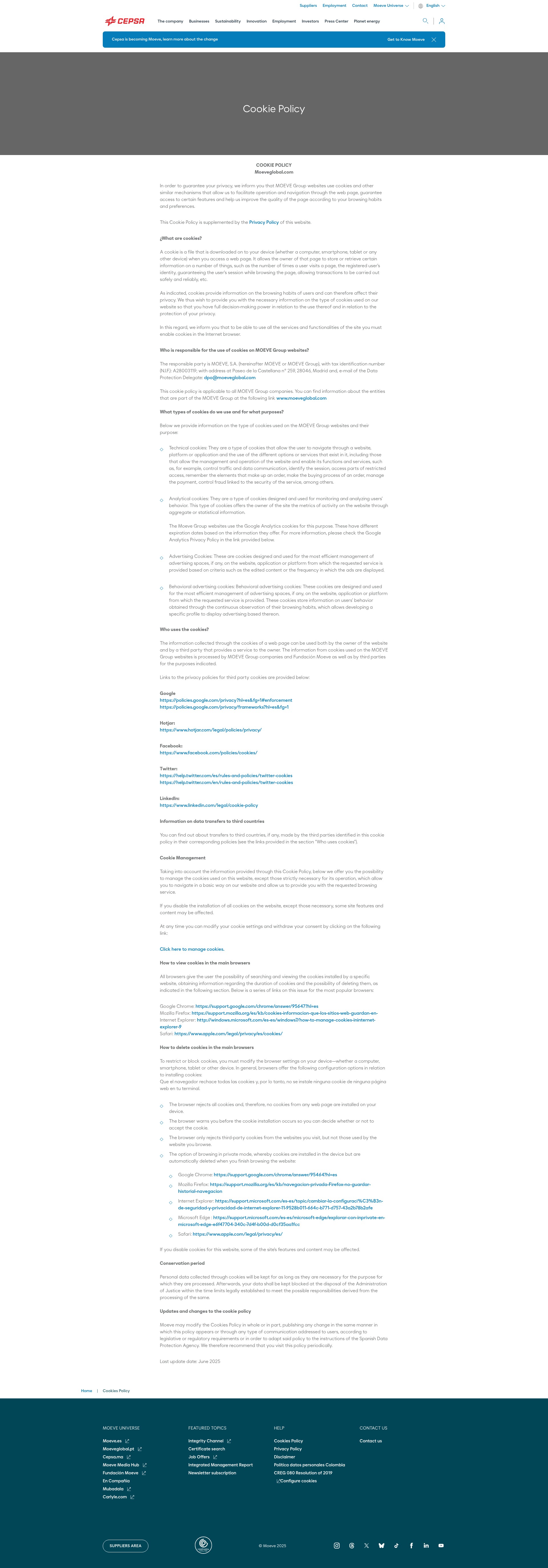 Screenshot of www.moeveglobal.com