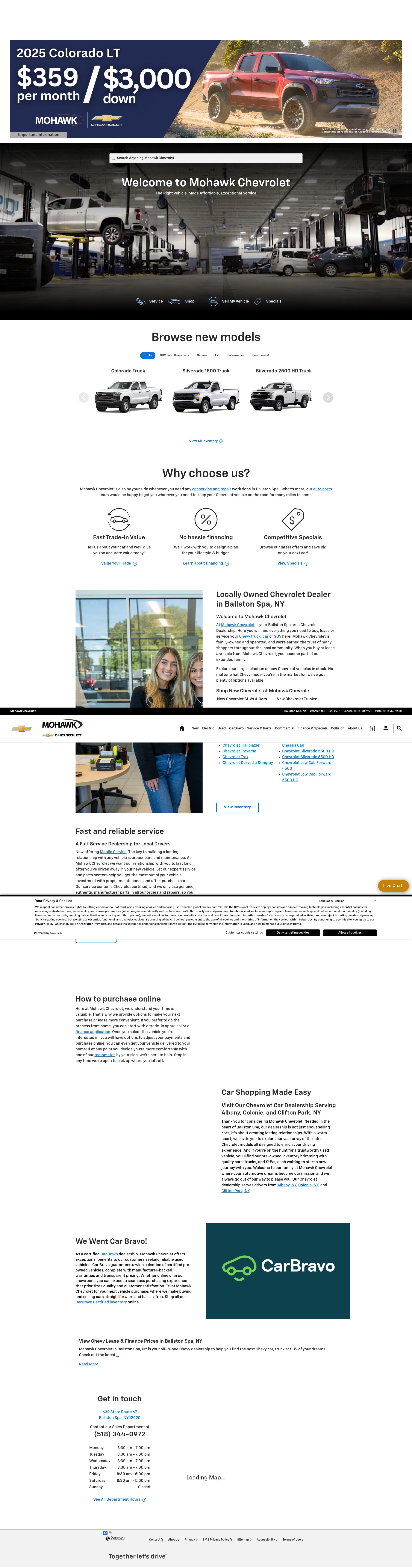 Screenshot of www.mohawkchevrolet.com