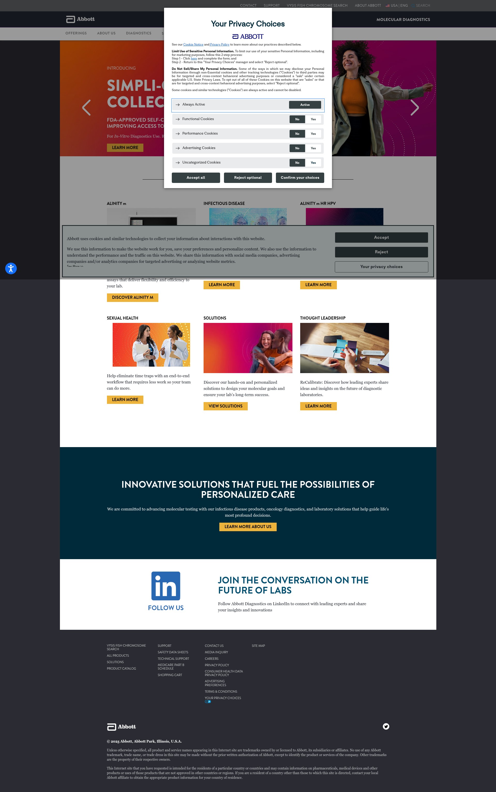 Screenshot of www.molecular.abbott
