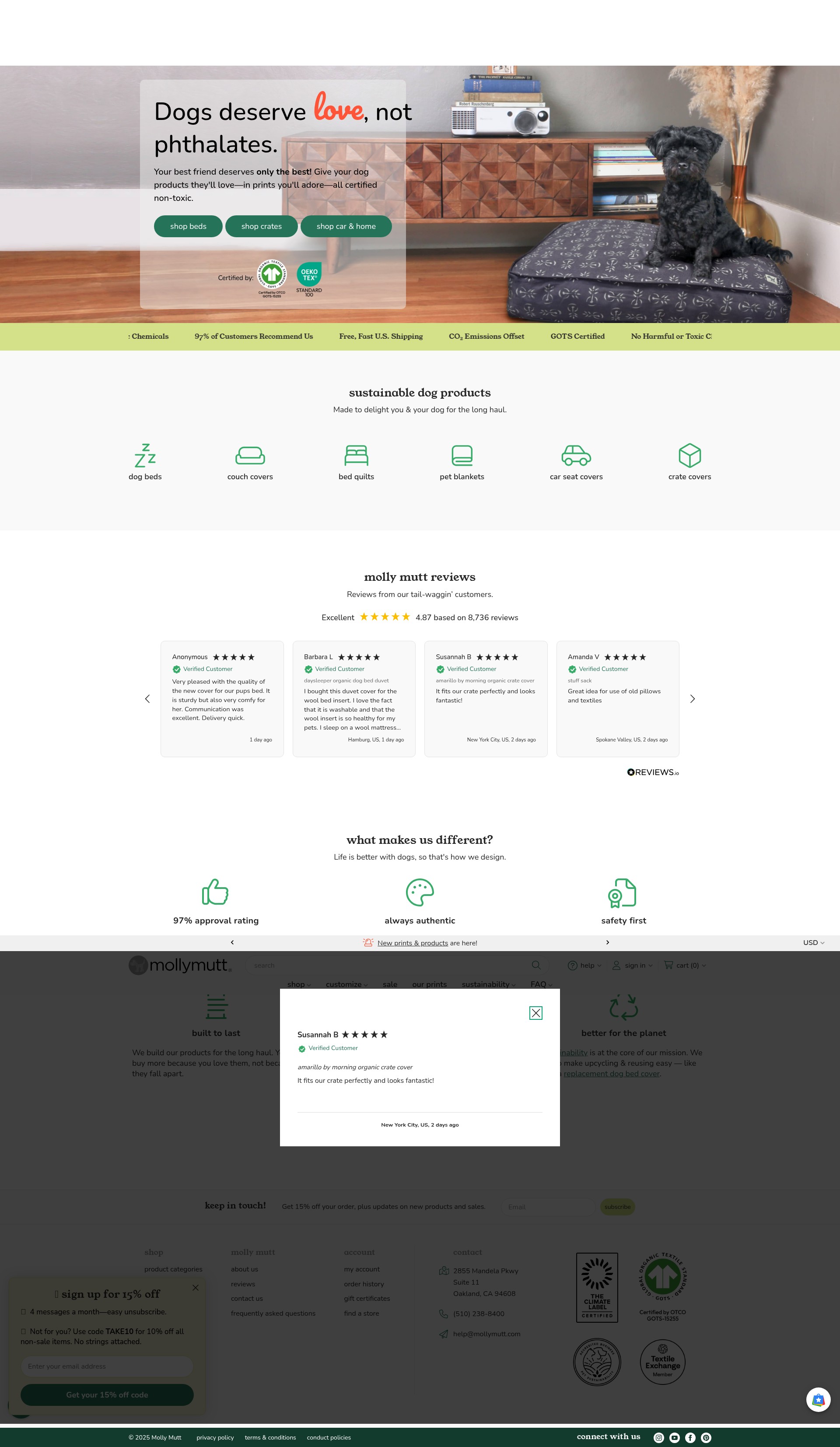 Screenshot of www.mollymutt.com