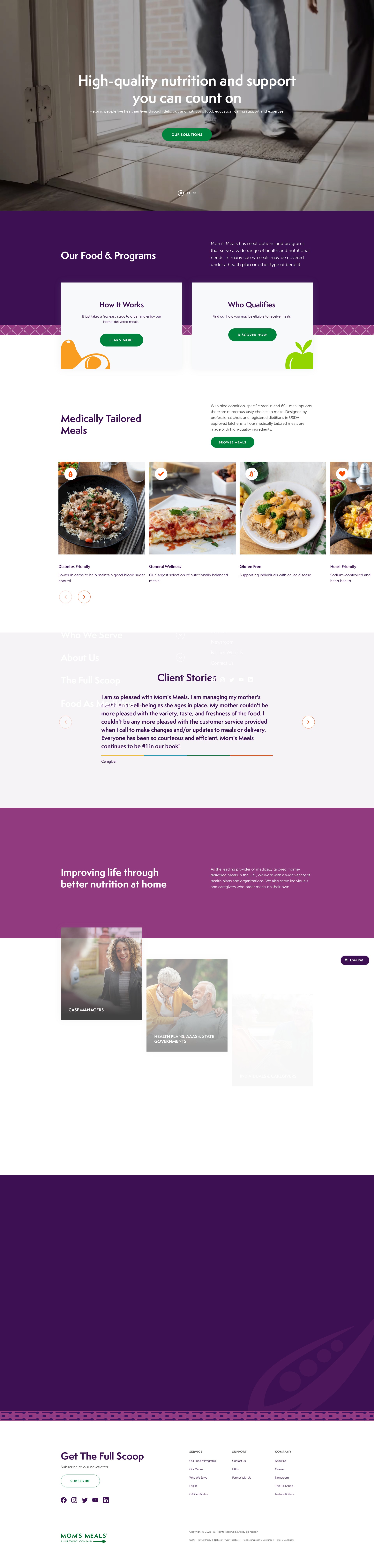 Screenshot of www.momsmeals.com