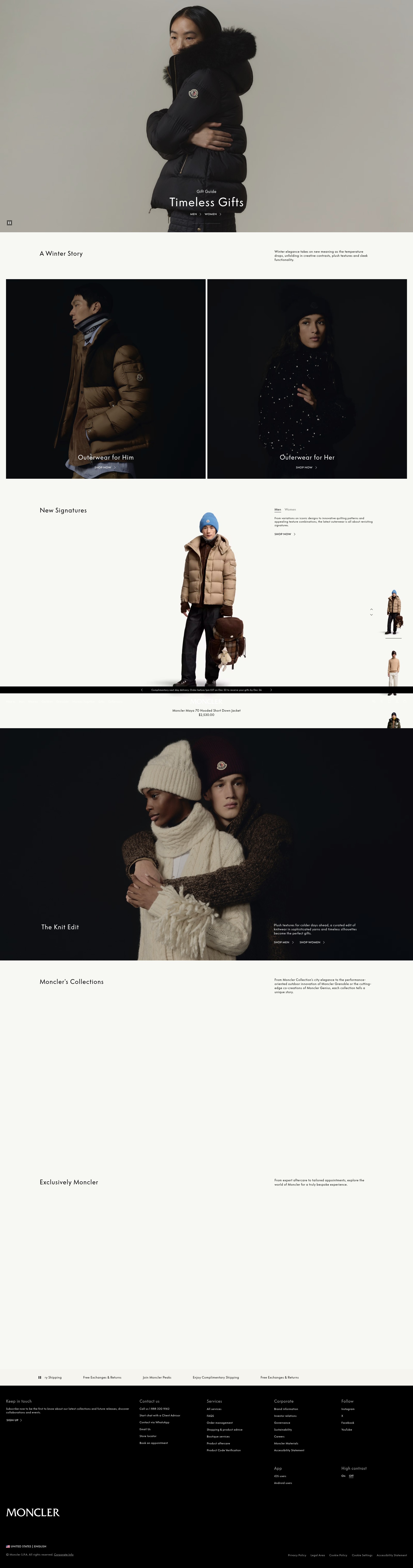Screenshot of www.moncler.com