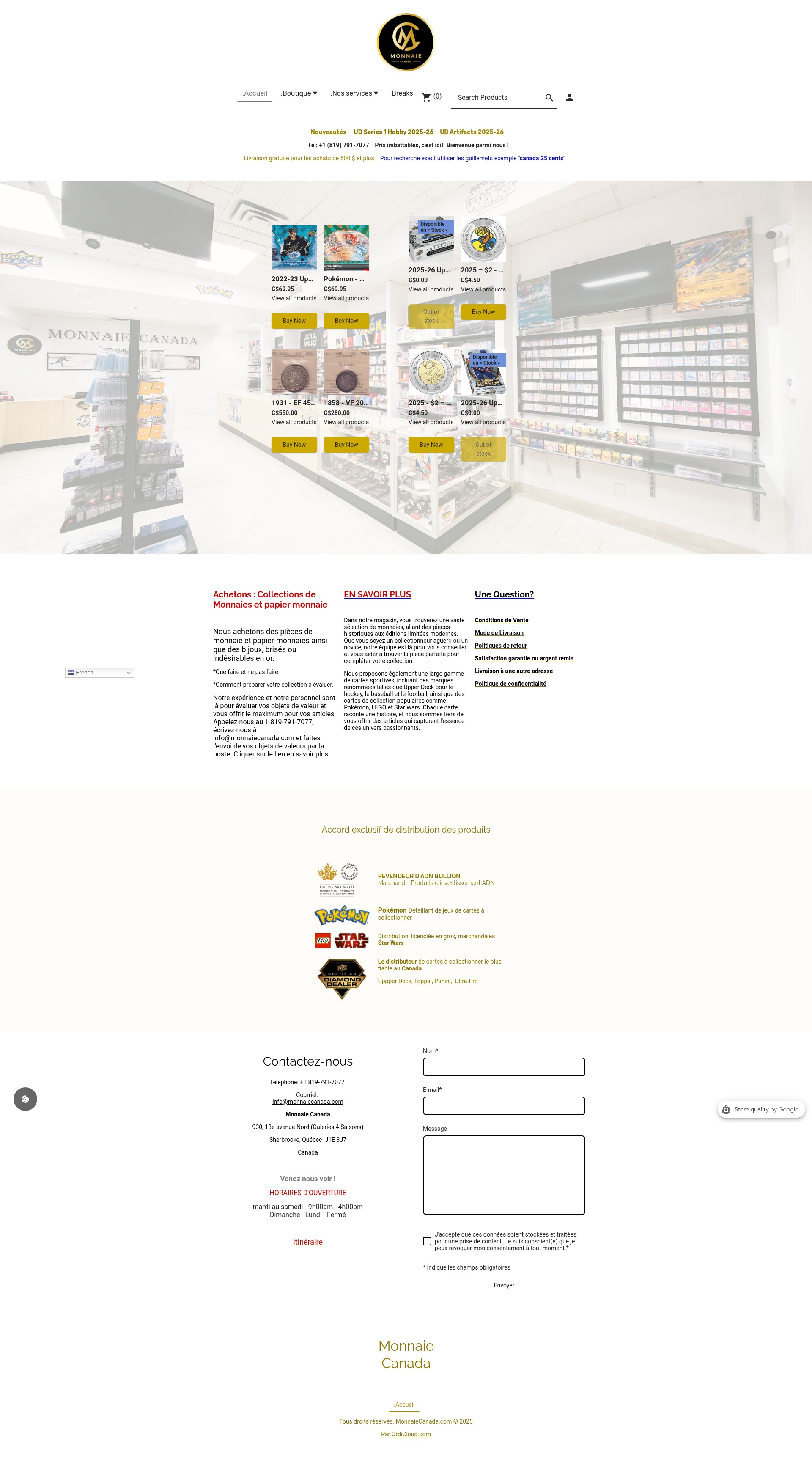 Screenshot of www.monnaiecanada.online