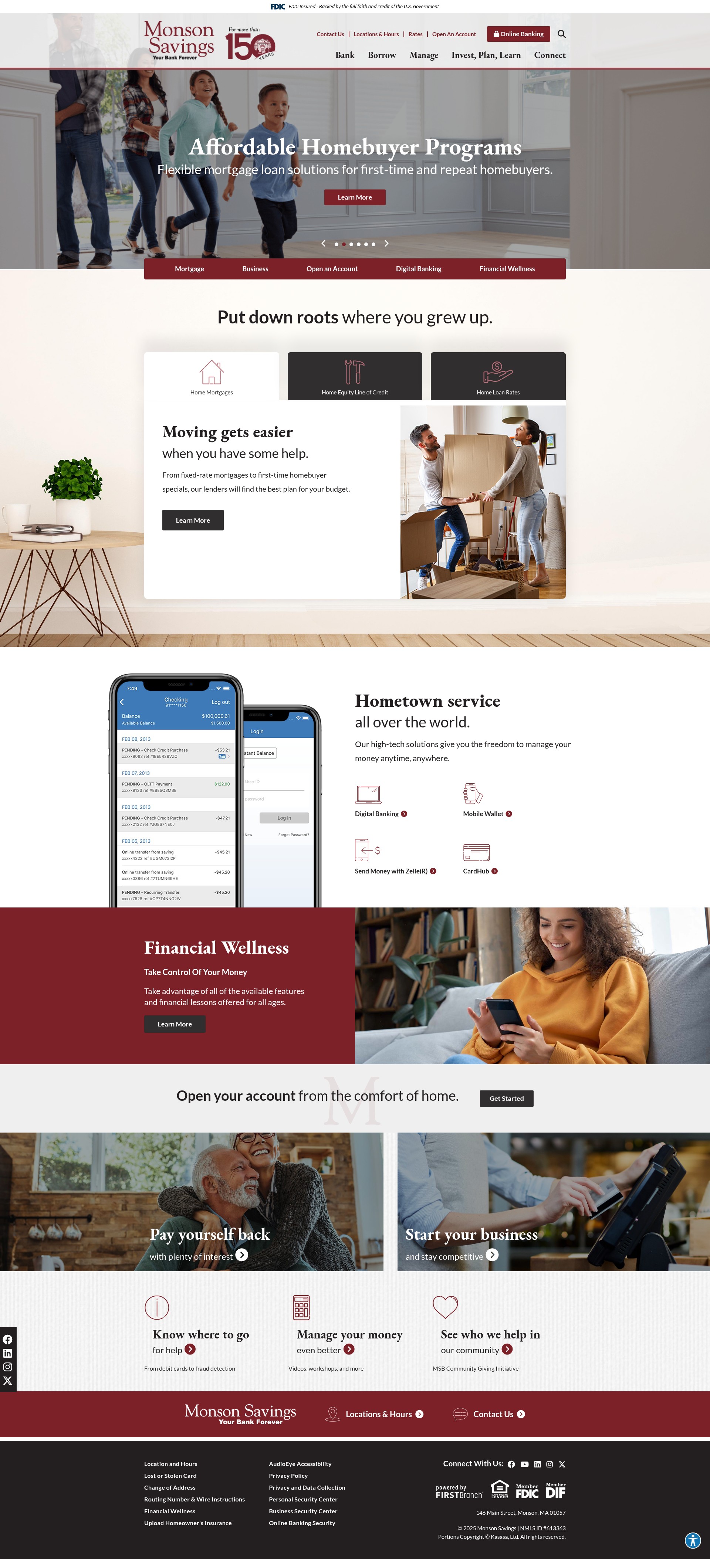 Screenshot of www.monsonsavings.bank