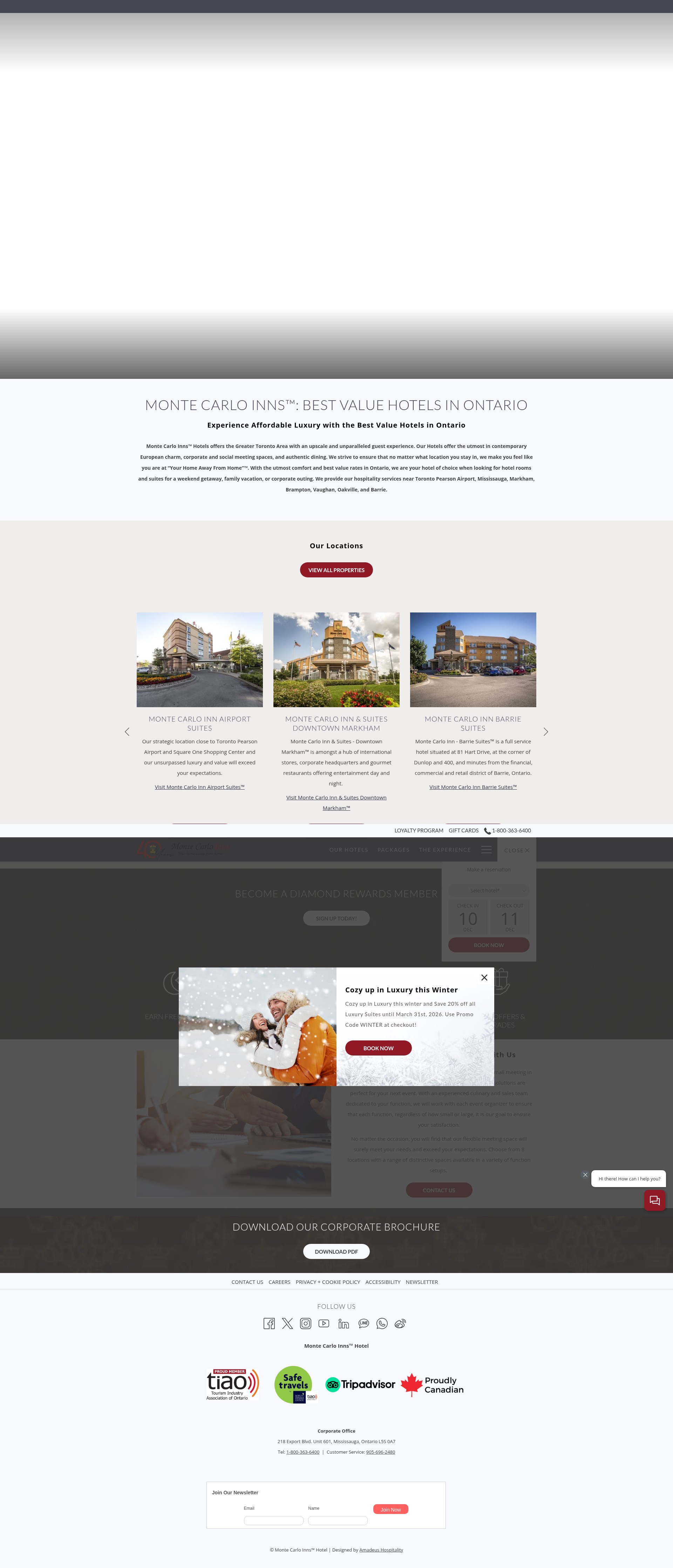 Screenshot of www.montecarloinns.com