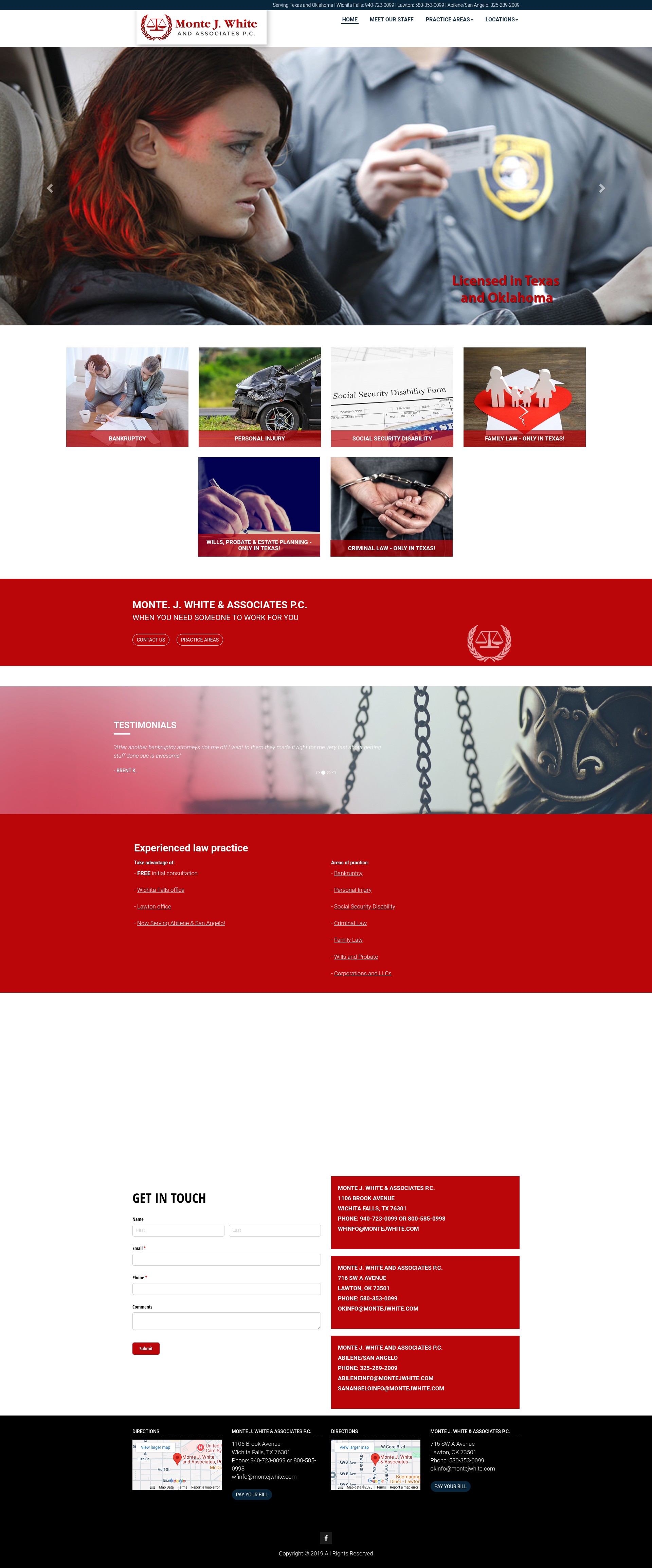 Screenshot of www.montejwhite.com