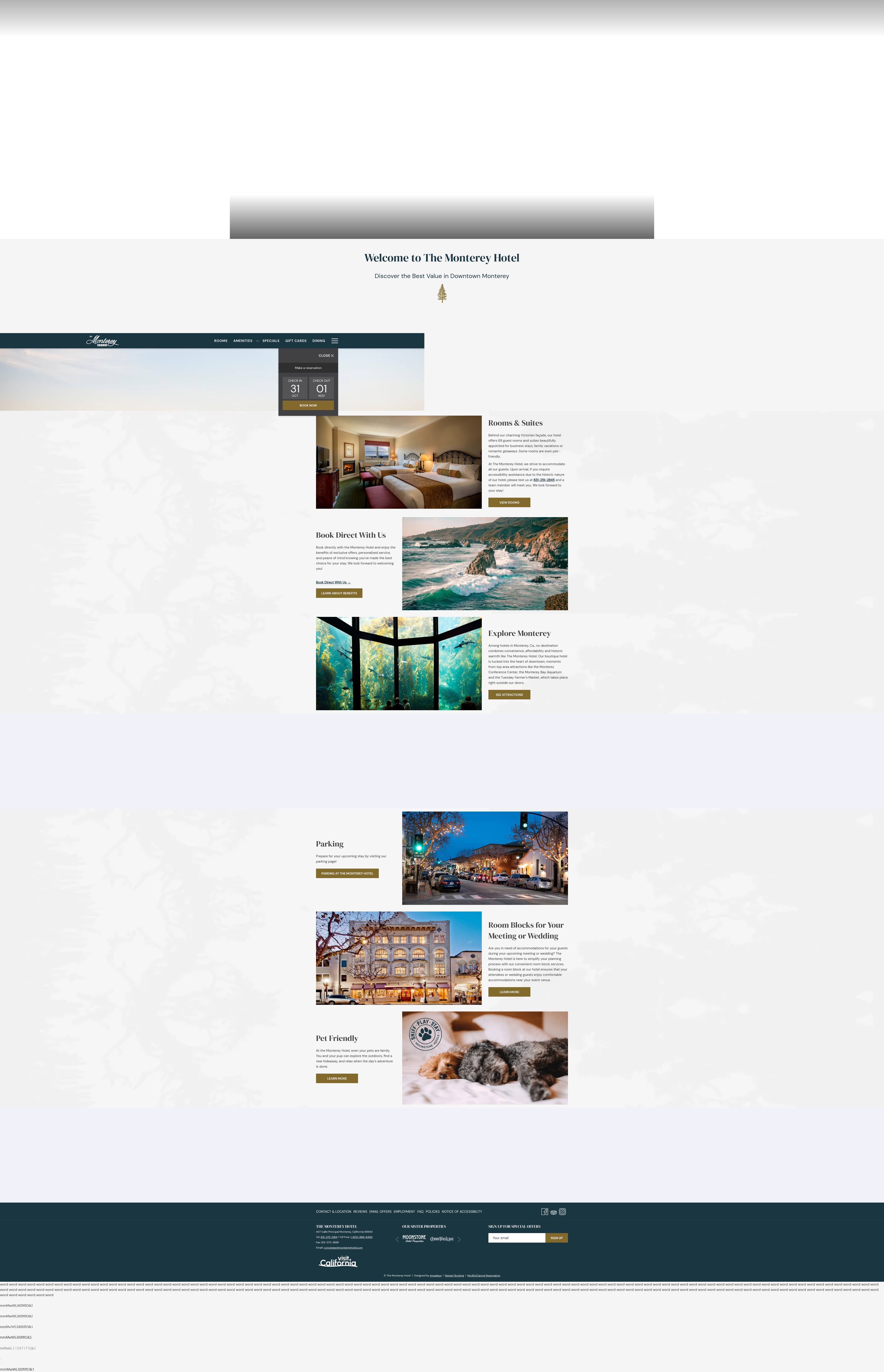 Screenshot of www.montereyhotel.com