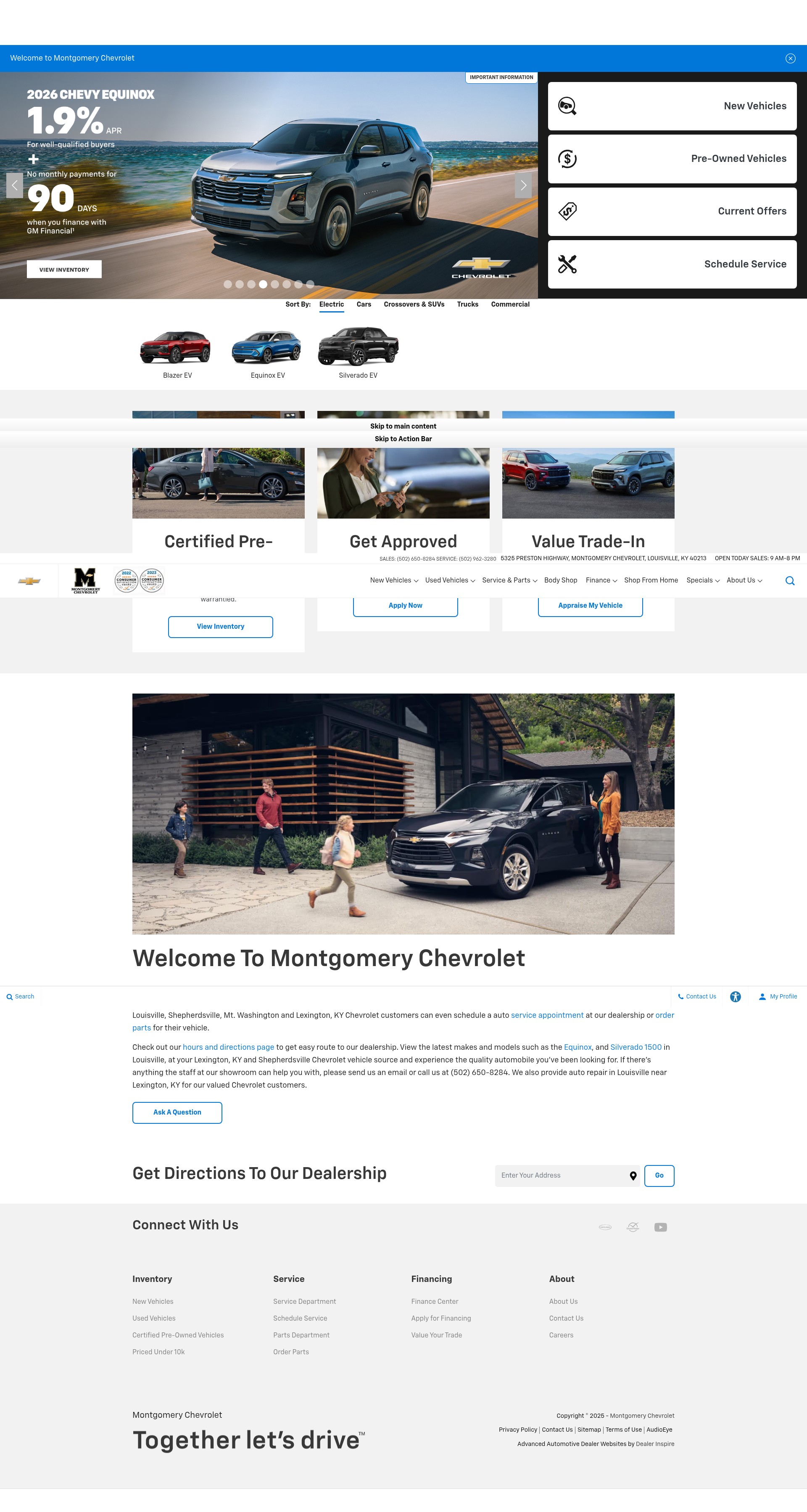 Screenshot of www.montgomery-chevrolet.com