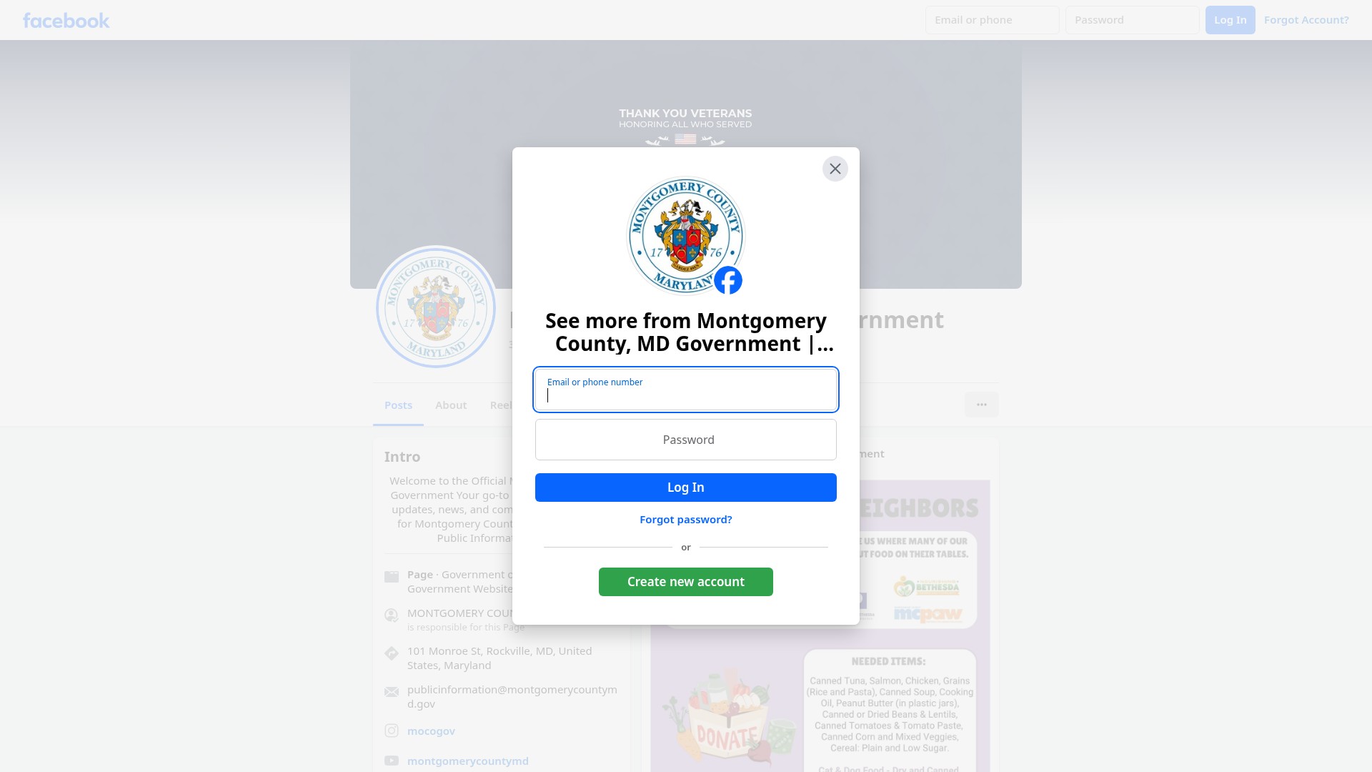 Screenshot of www.montgomerycountymd.gov