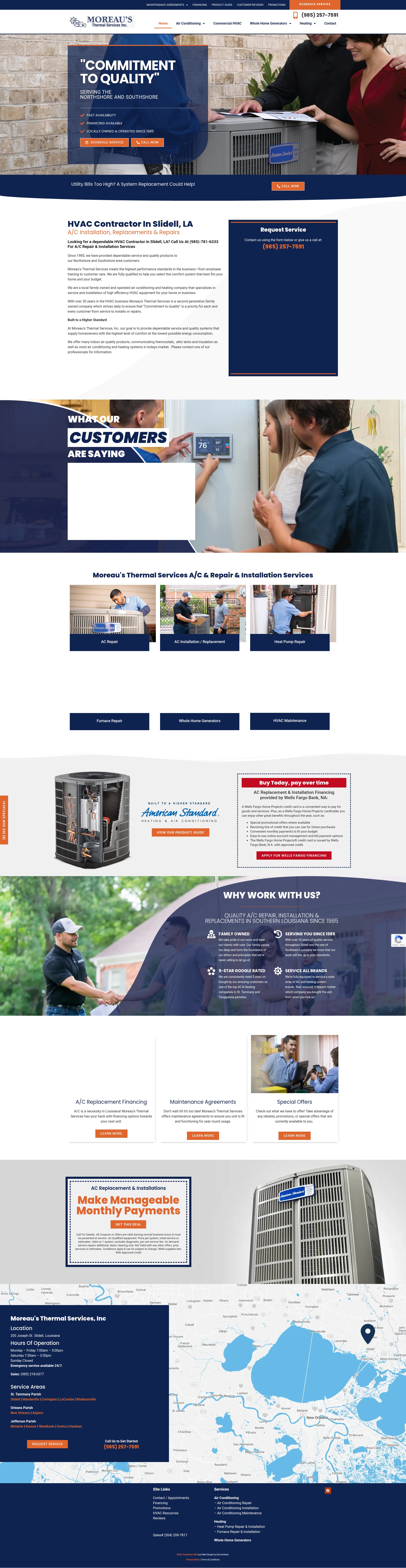 Screenshot of www.moreausthermal.net