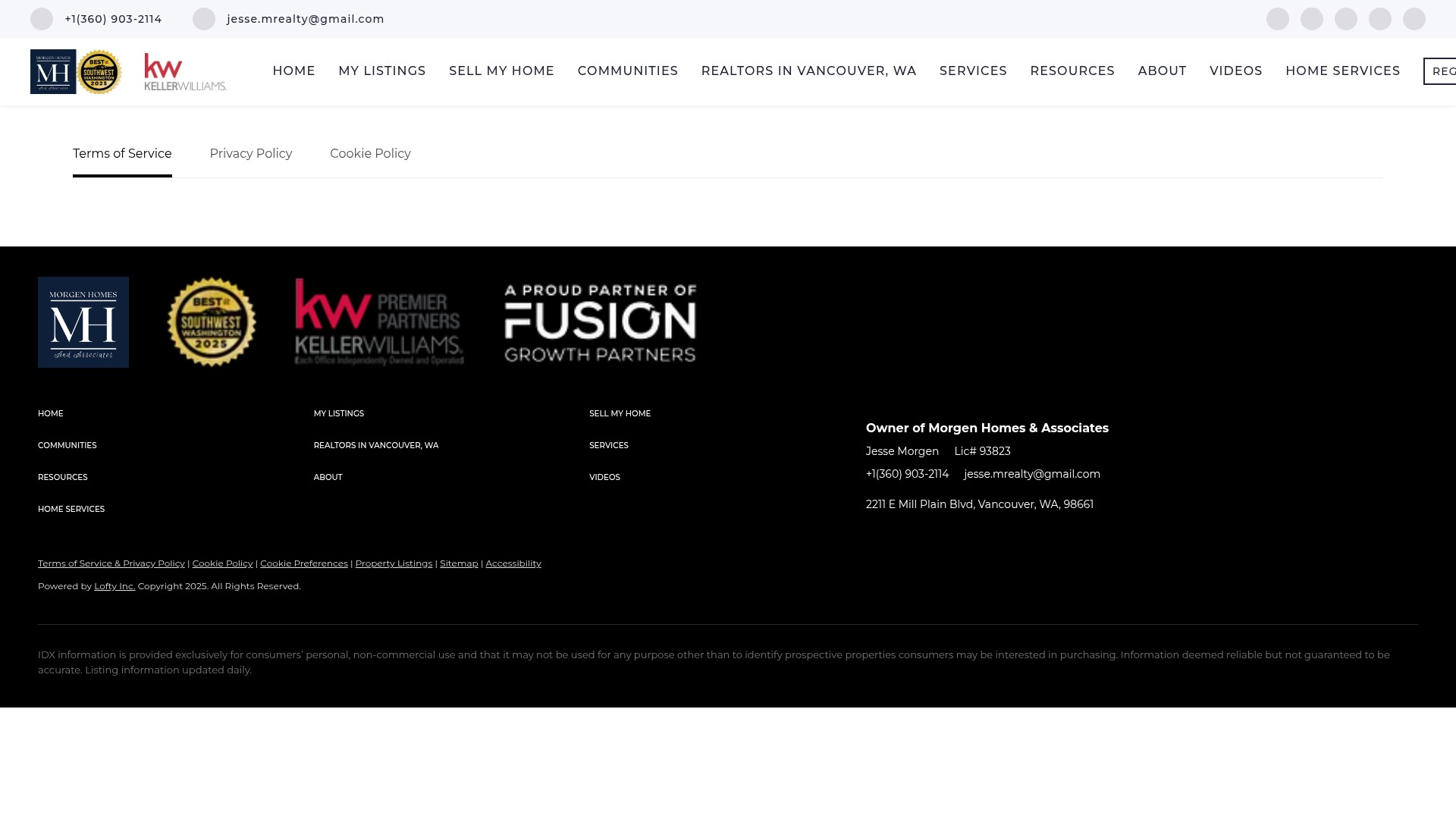 Screenshot of www.morgenhomes.com