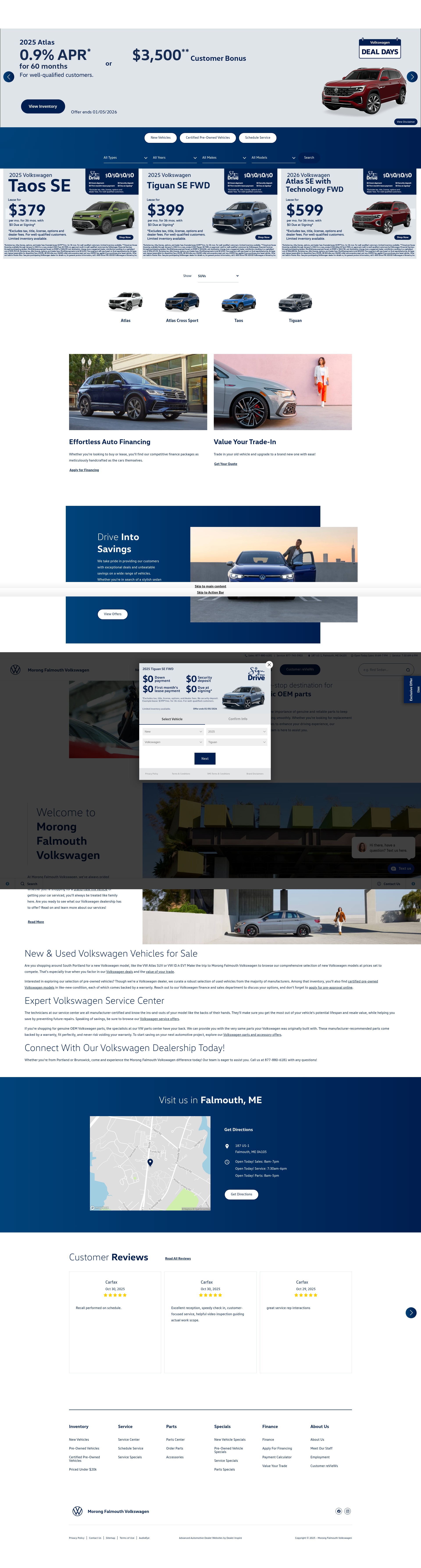 Screenshot of www.morongvw.com