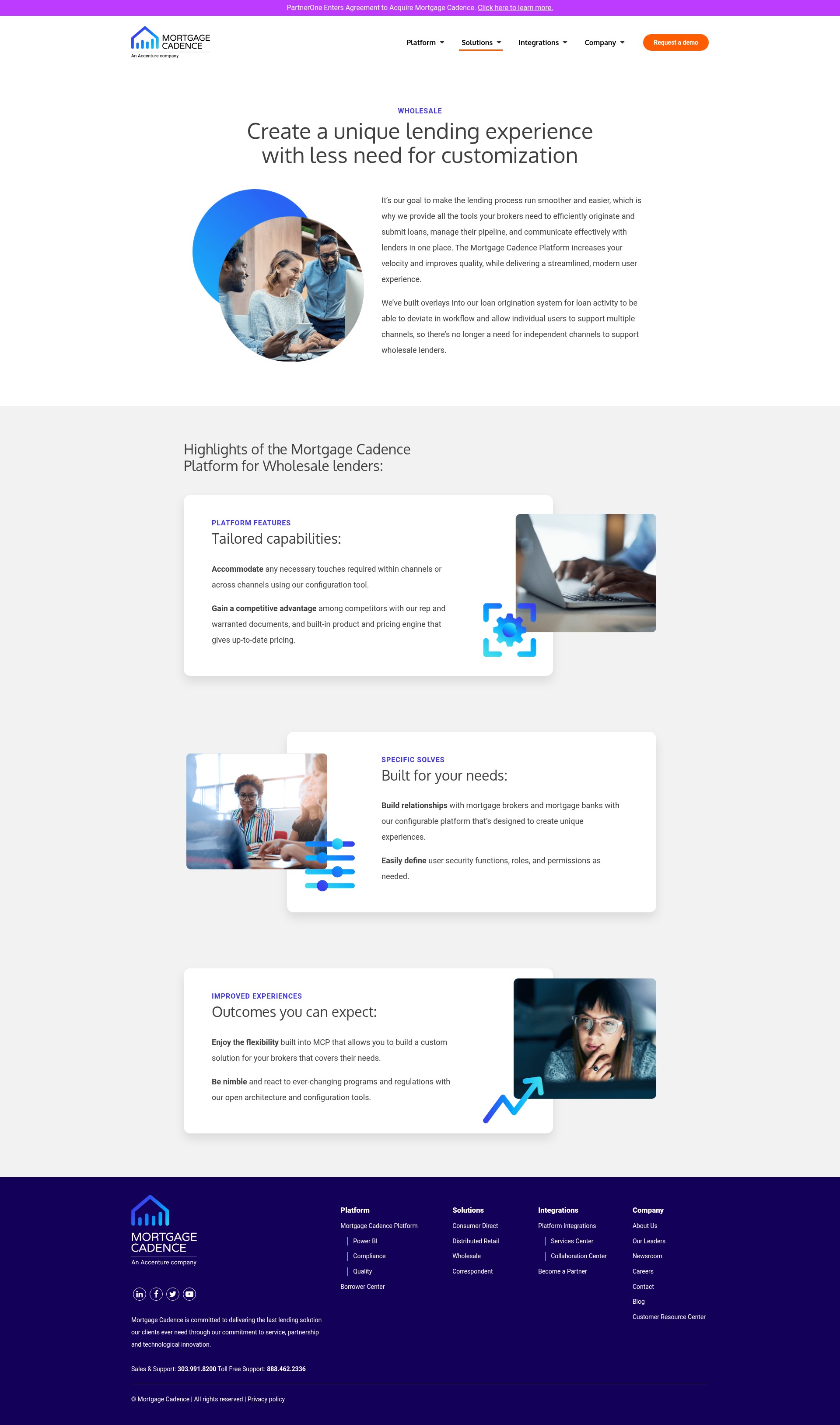 Screenshot of www.mortgagecadence.com