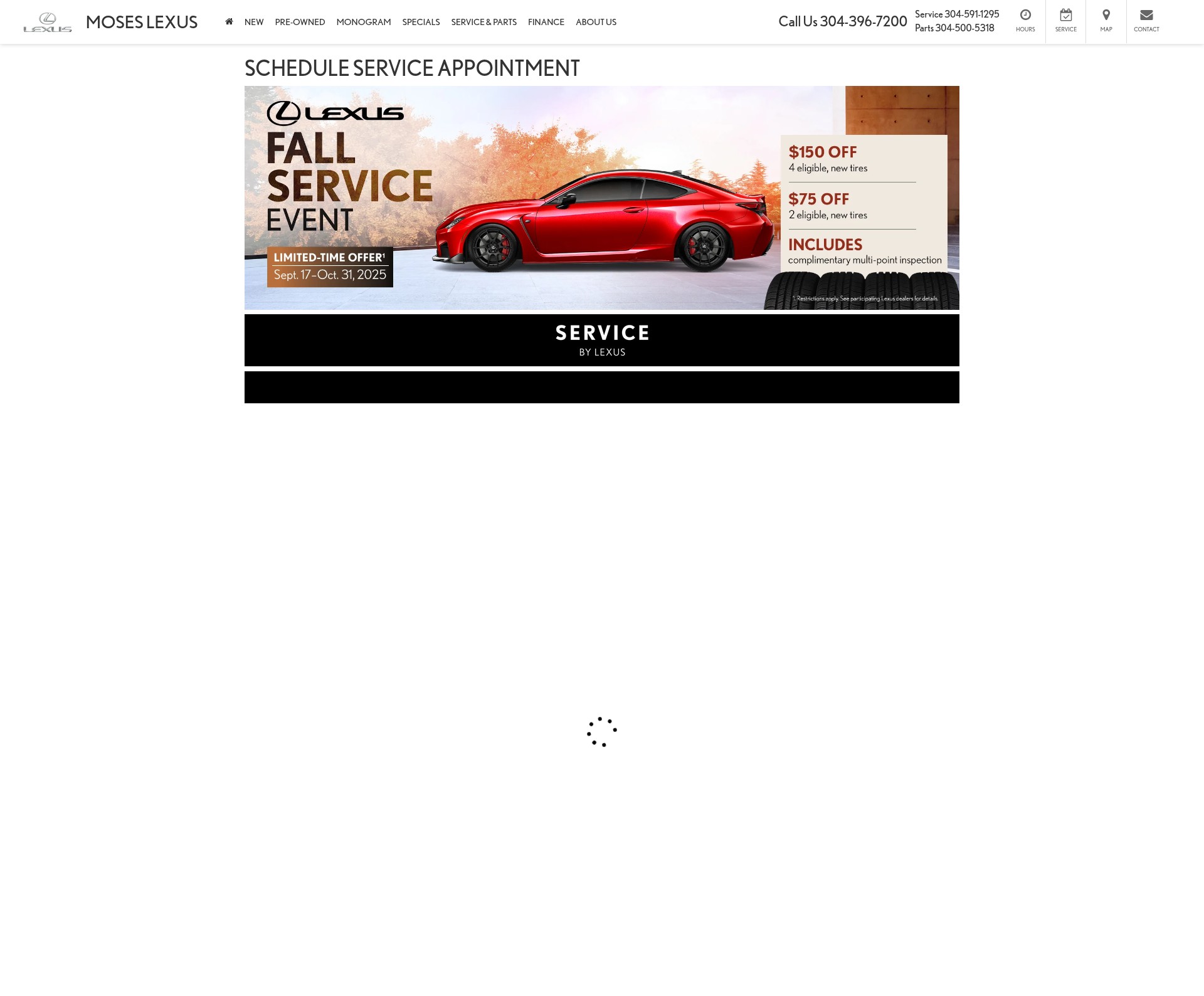 Screenshot of www.moseslexus.com