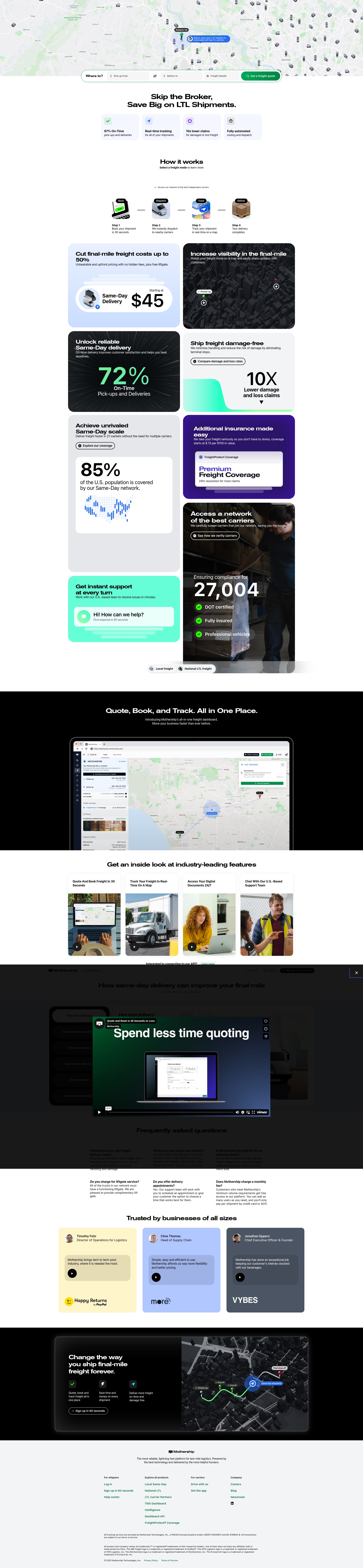Screenshot of www.mothership.com