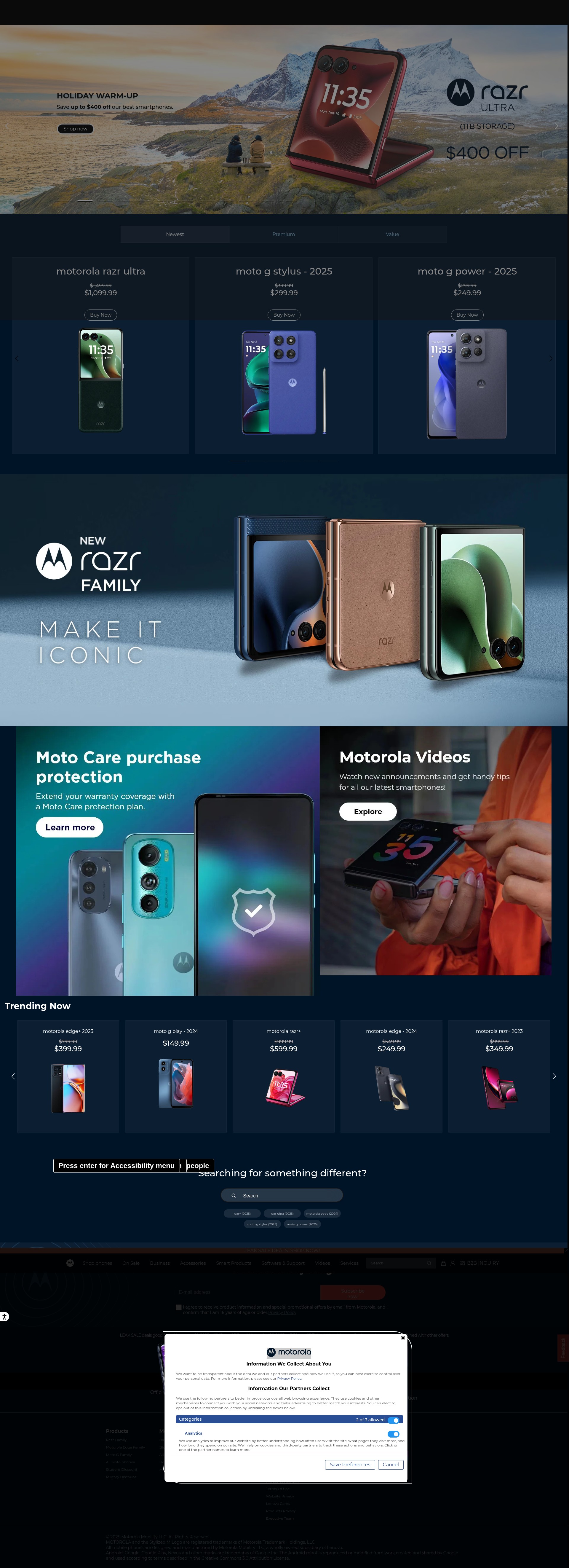 Screenshot of www.motorola.com