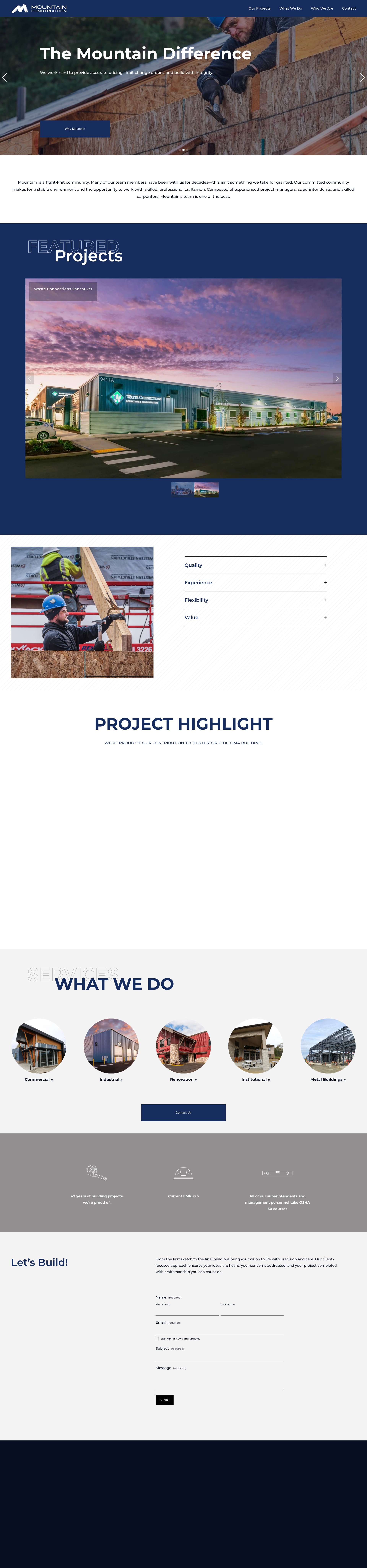 Screenshot of www.mountainconst.com