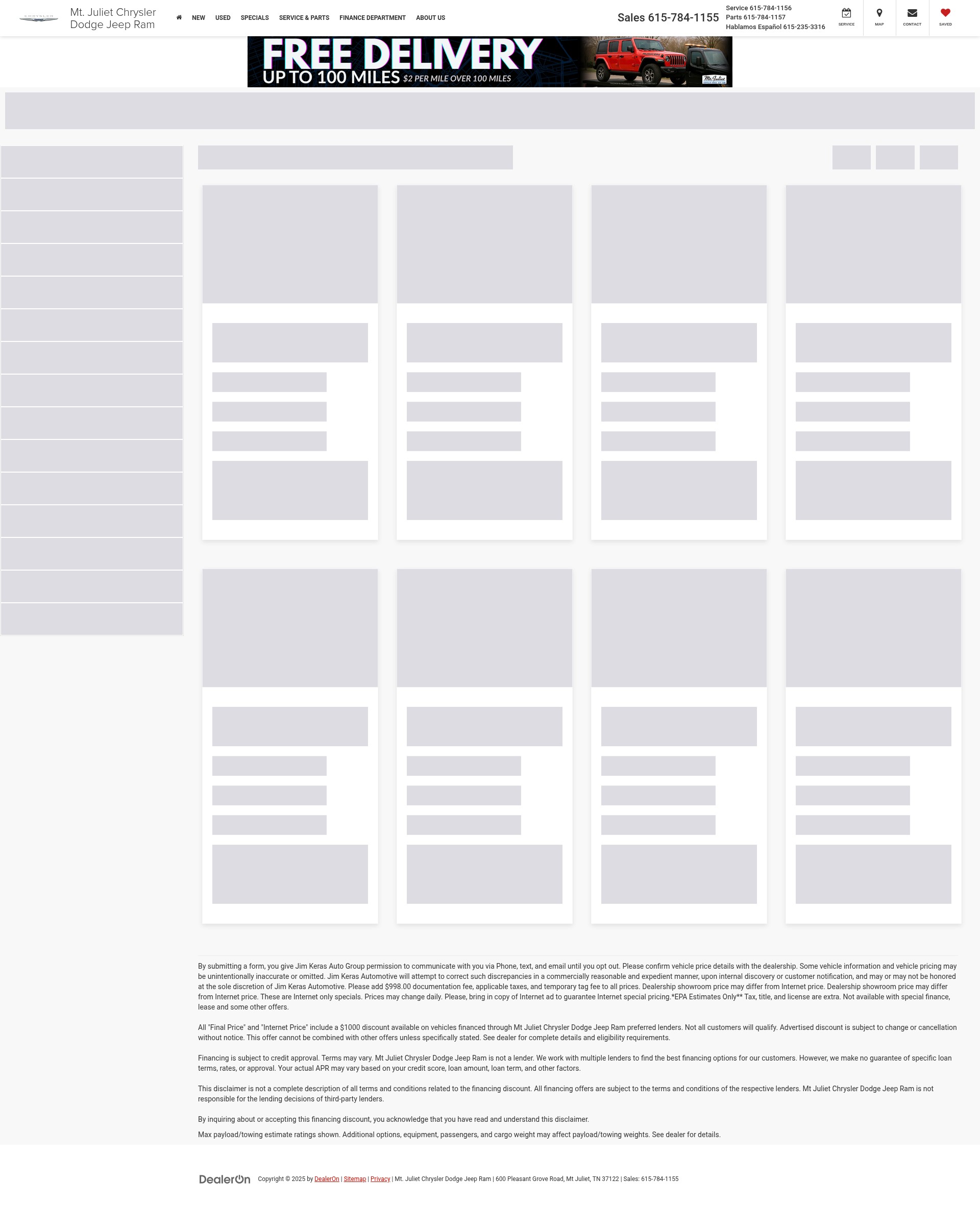Screenshot of www.mountjulietcdjr.com