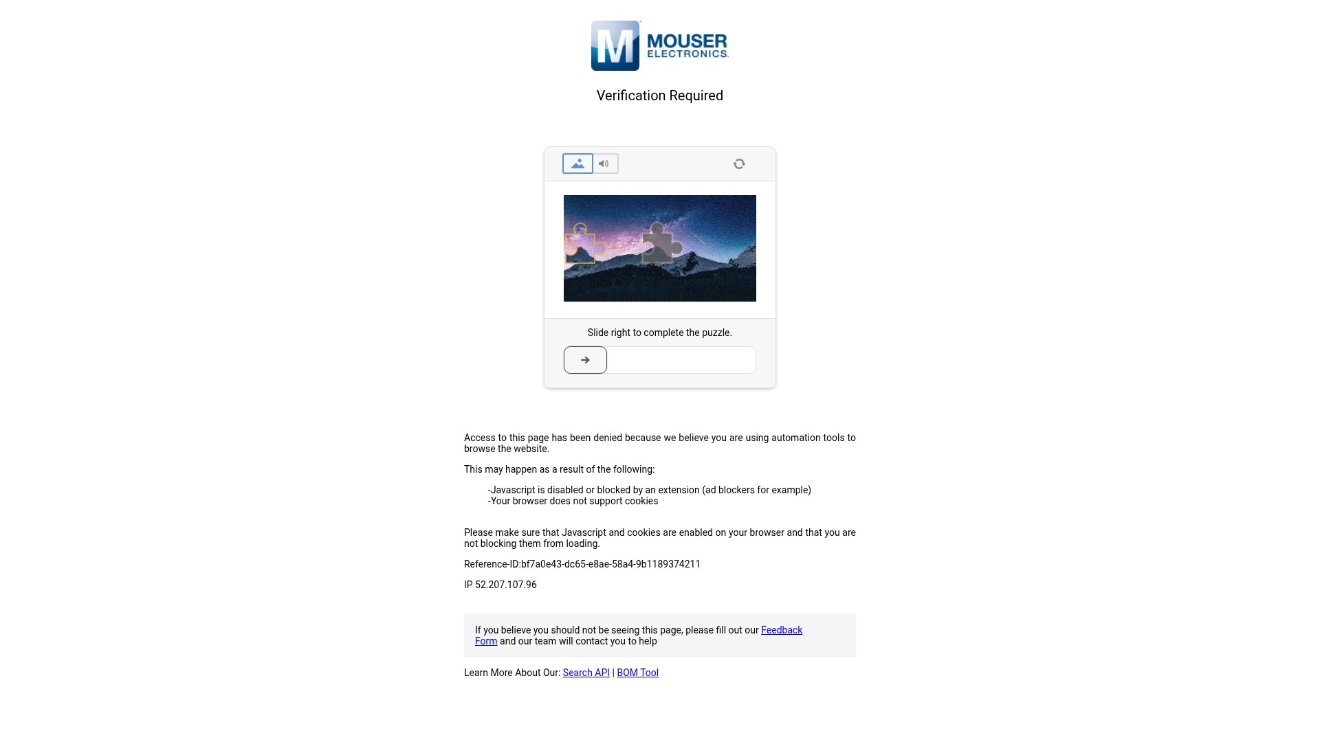 Screenshot of www.mouser.cn