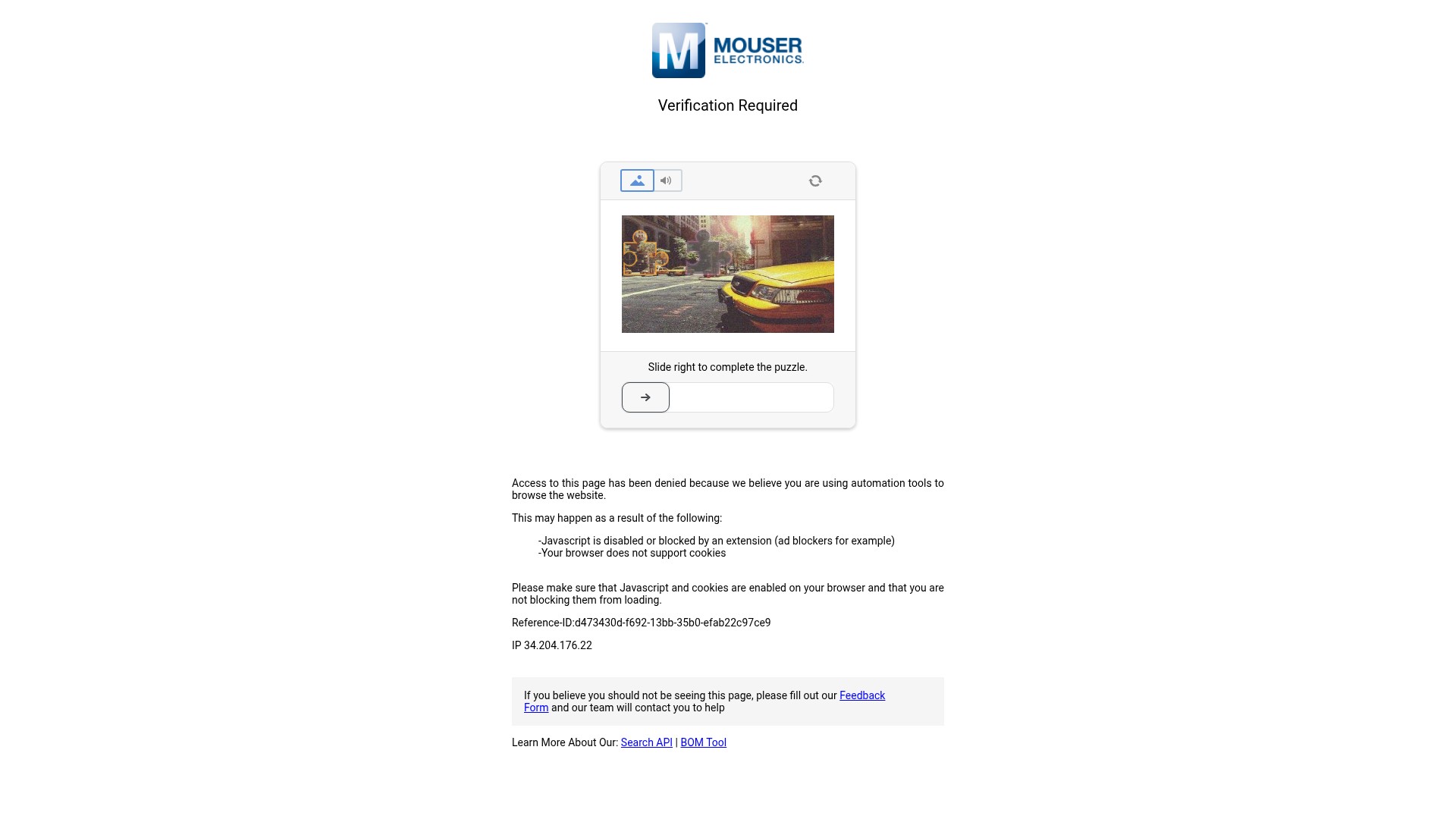Screenshot of www.mouser.kr