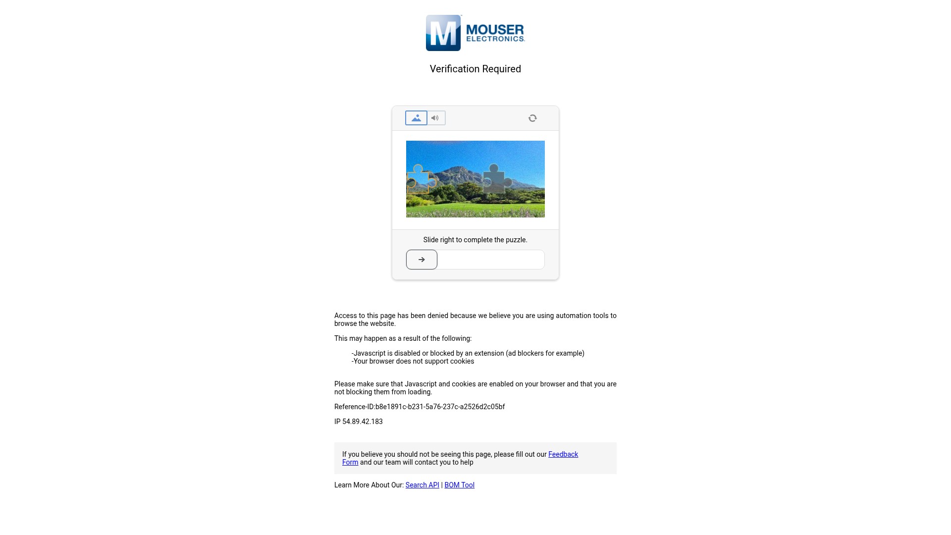 Screenshot of www.mouser.sg