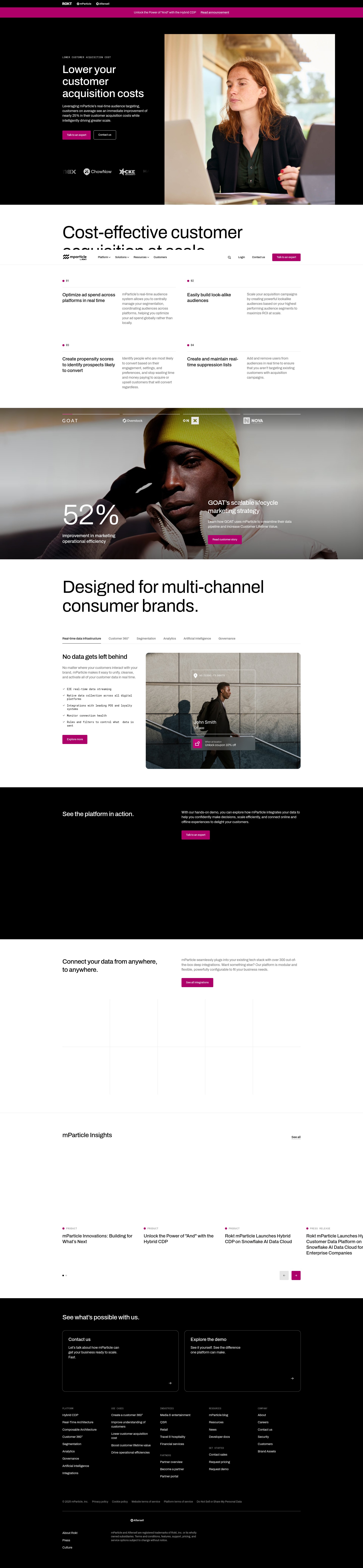 Screenshot of www.mparticle.com