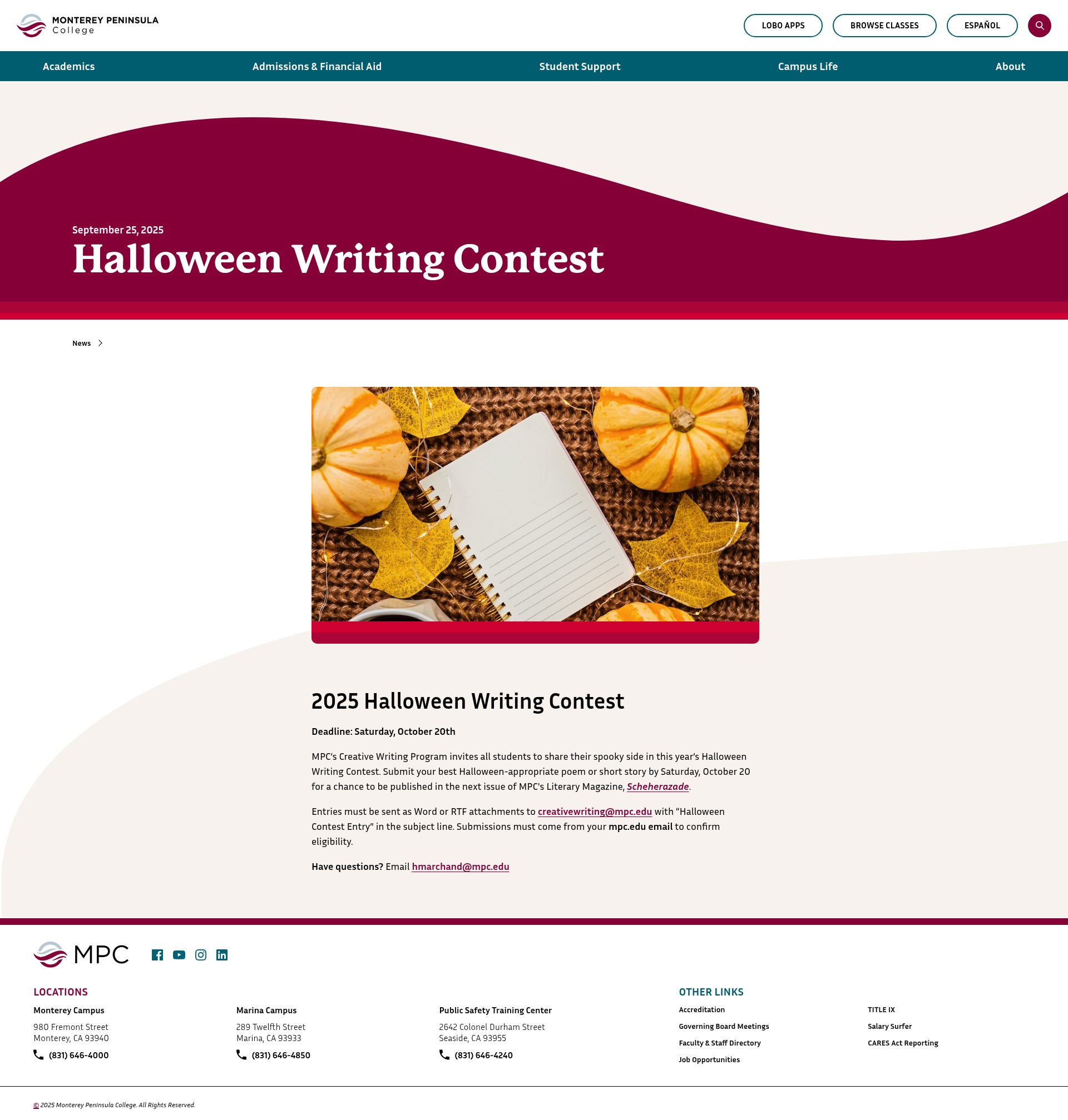Screenshot of www.mpc.edu
