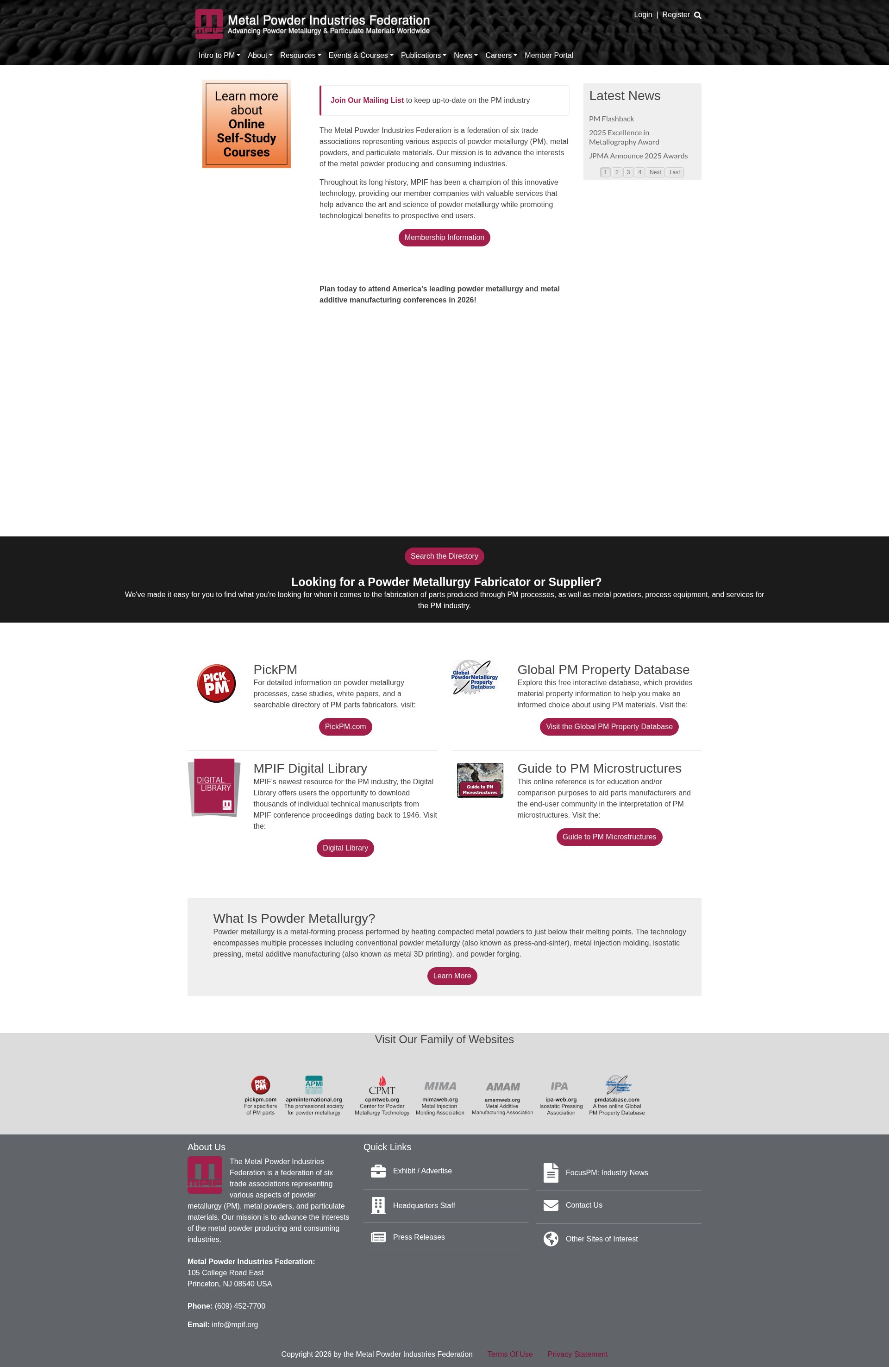 Screenshot of www.mpif.org