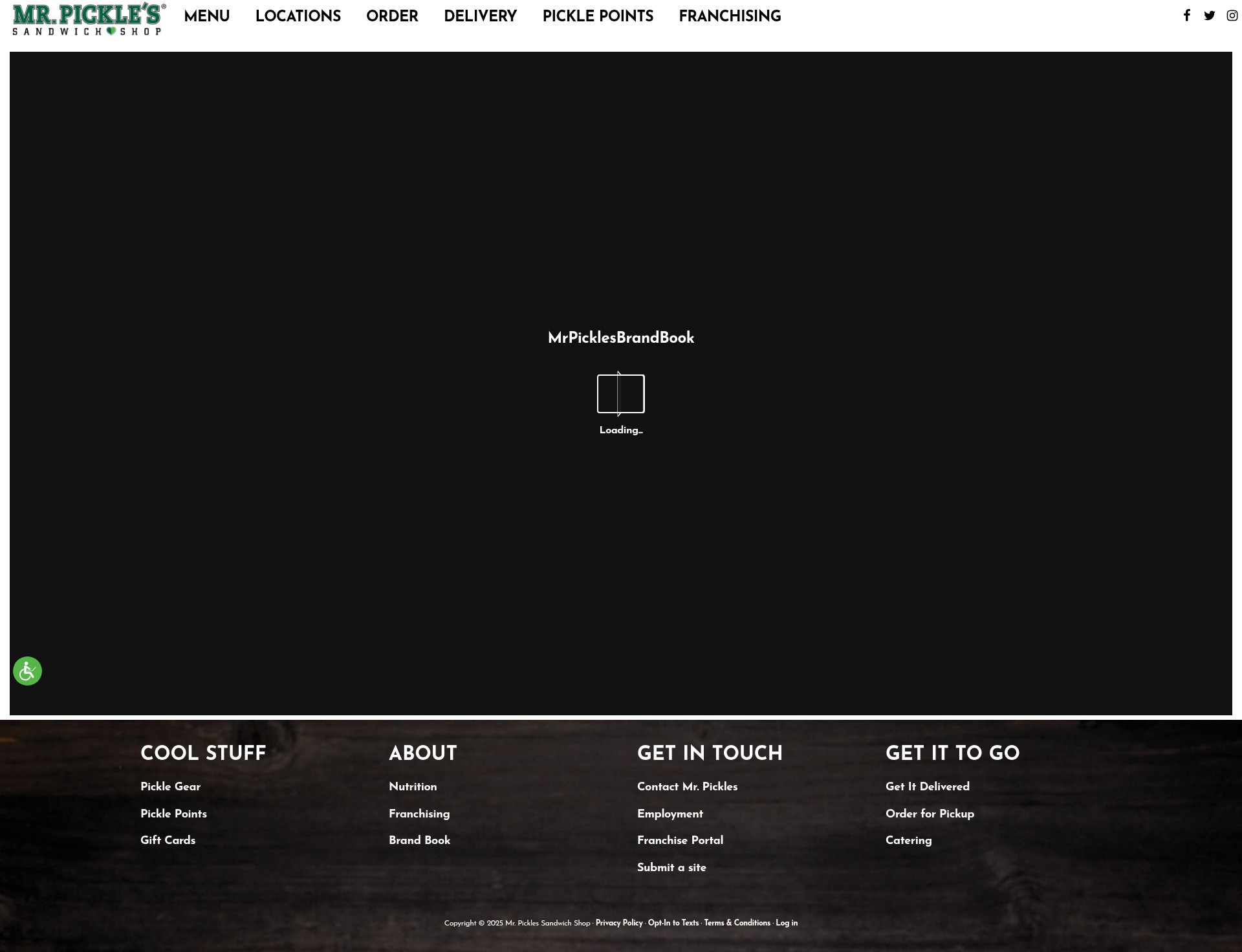 Screenshot of www.mrpickles.com
