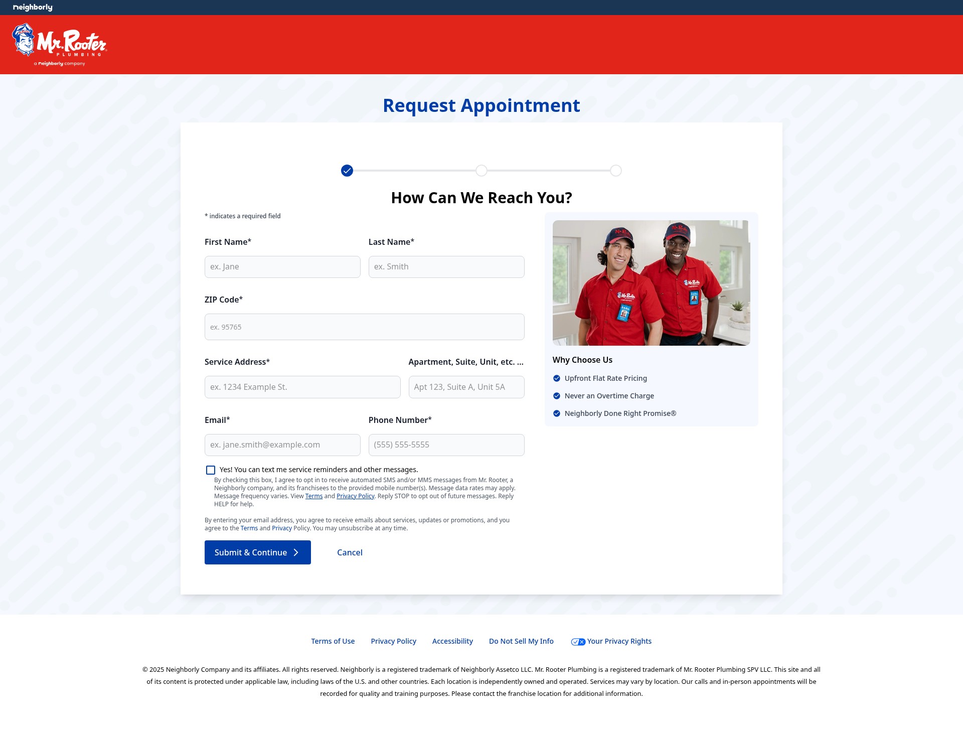 Screenshot of www.mrrooter.com