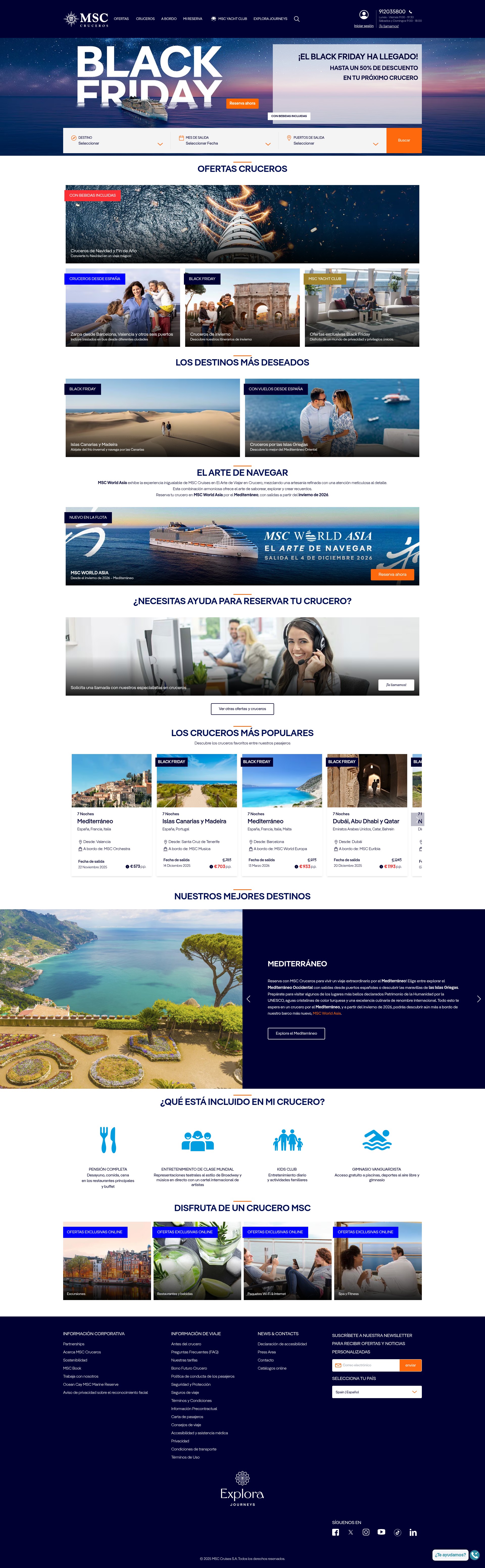 Screenshot of www.msccruceros.es