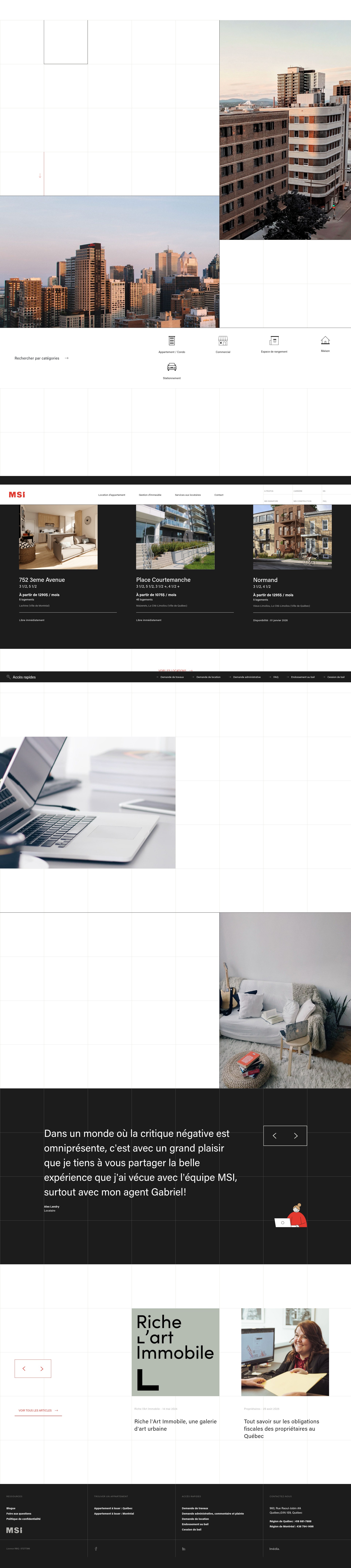Screenshot of www.msimmobiliers.com
