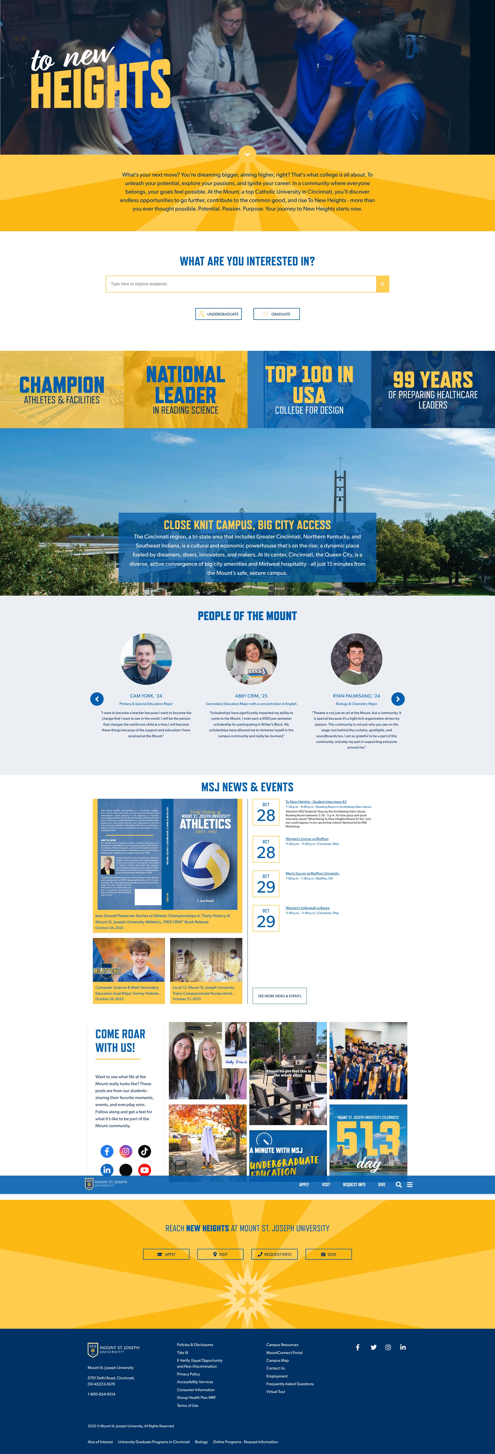 Screenshot of www.msj.edu