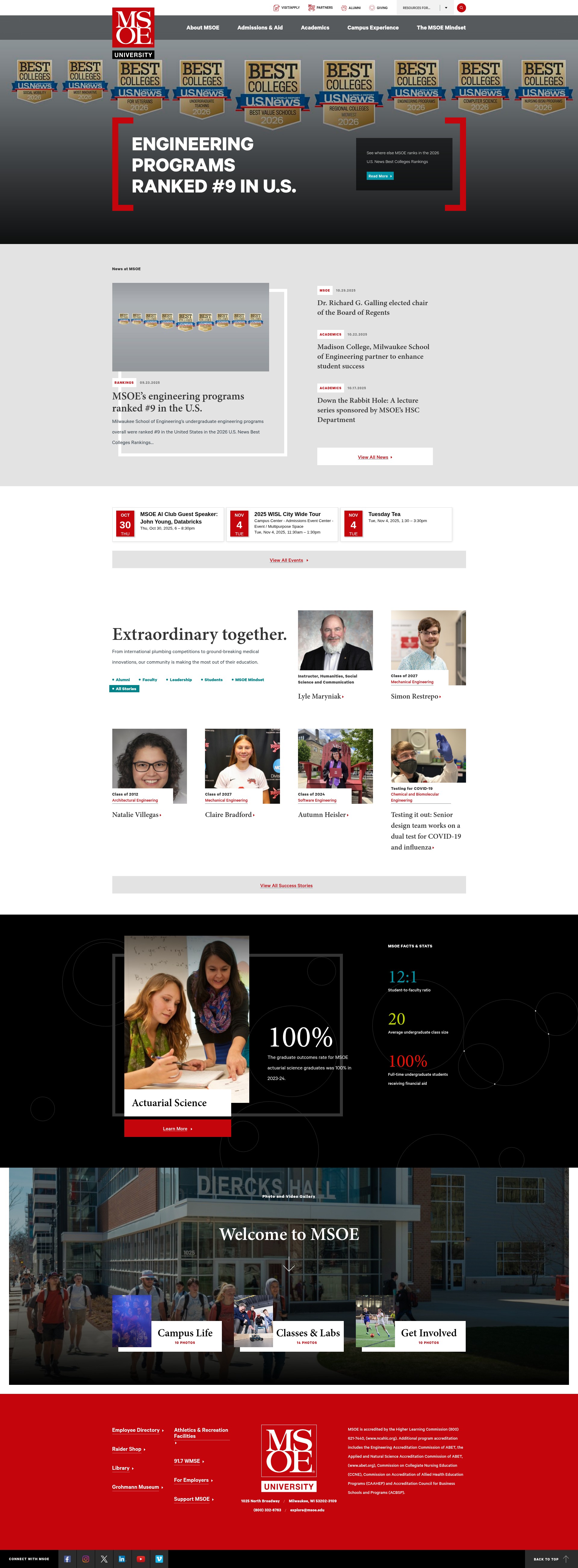 Screenshot of www.msoe.edu