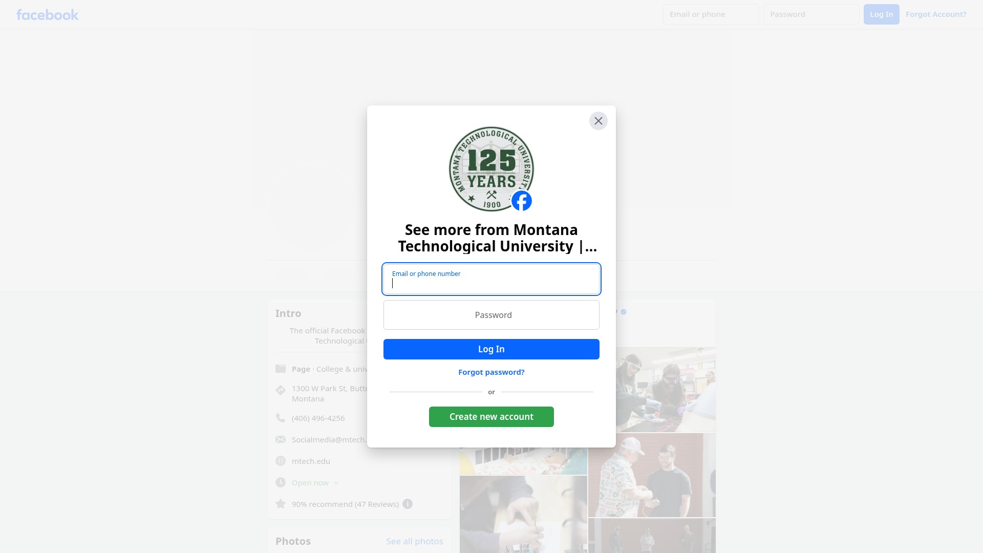 Screenshot of www.mtech.edu