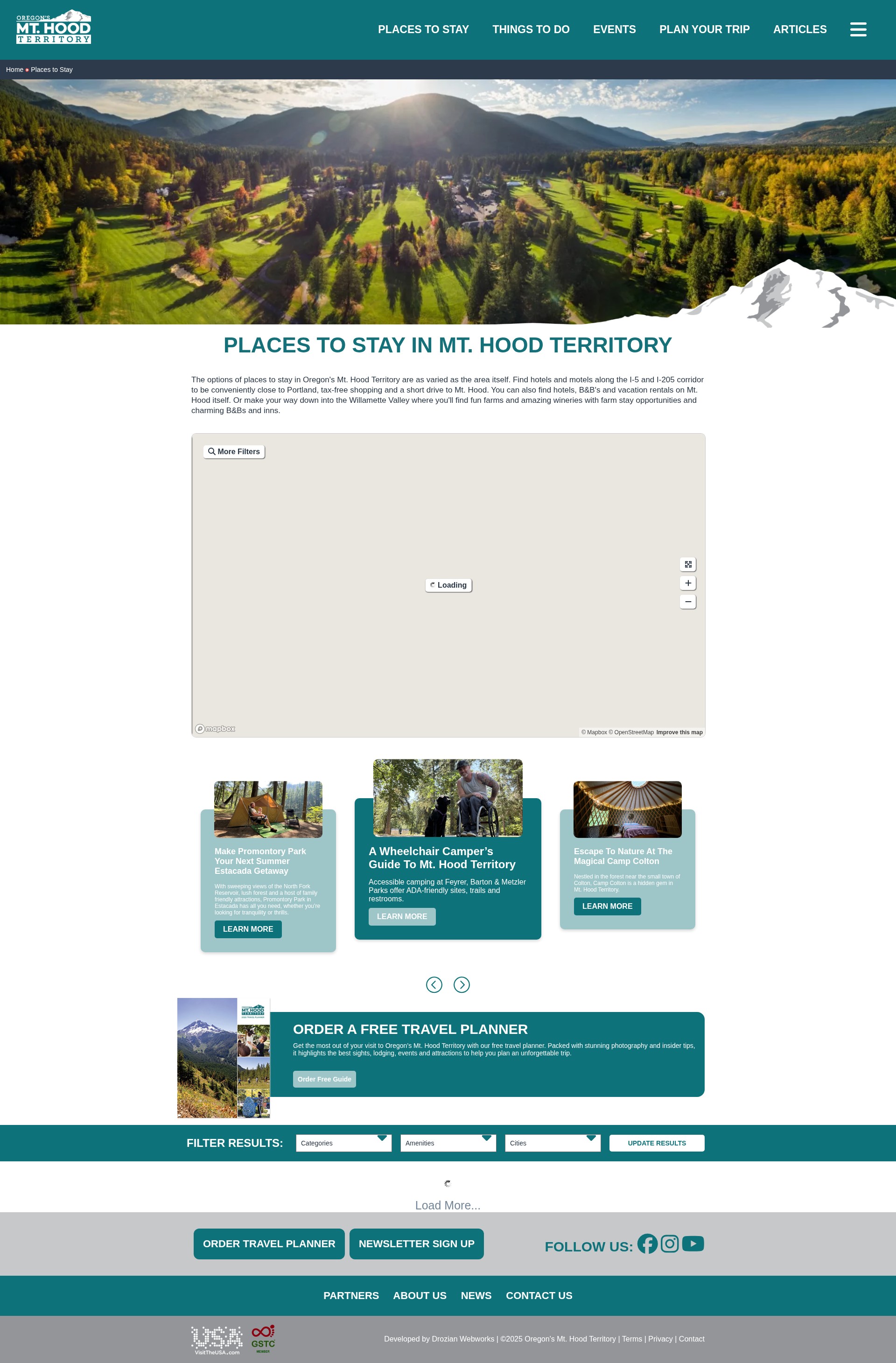 Screenshot of www.mthoodterritory.com