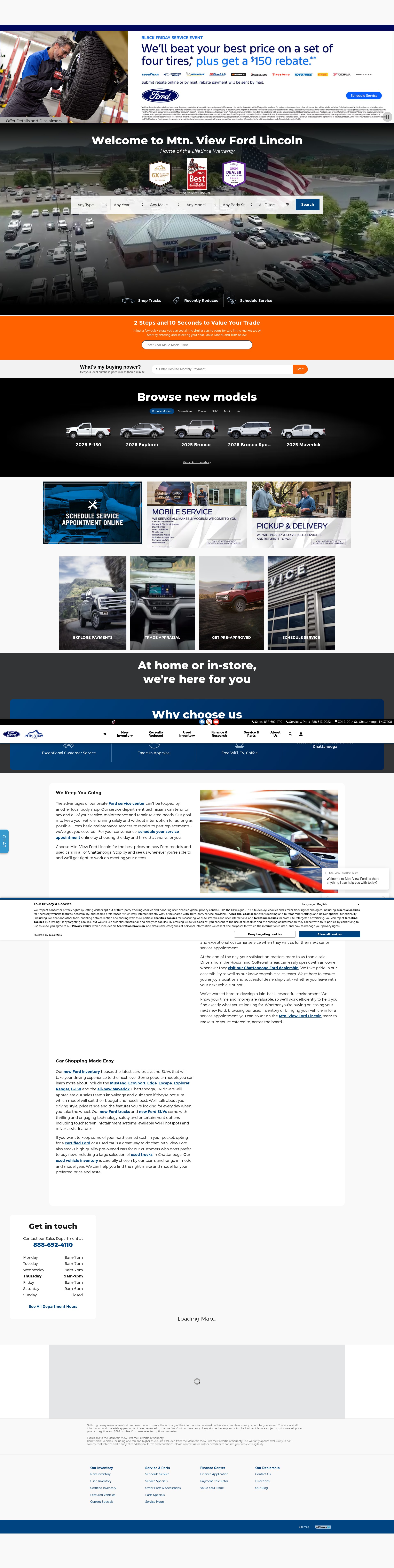 Screenshot of www.mtnviewford.com
