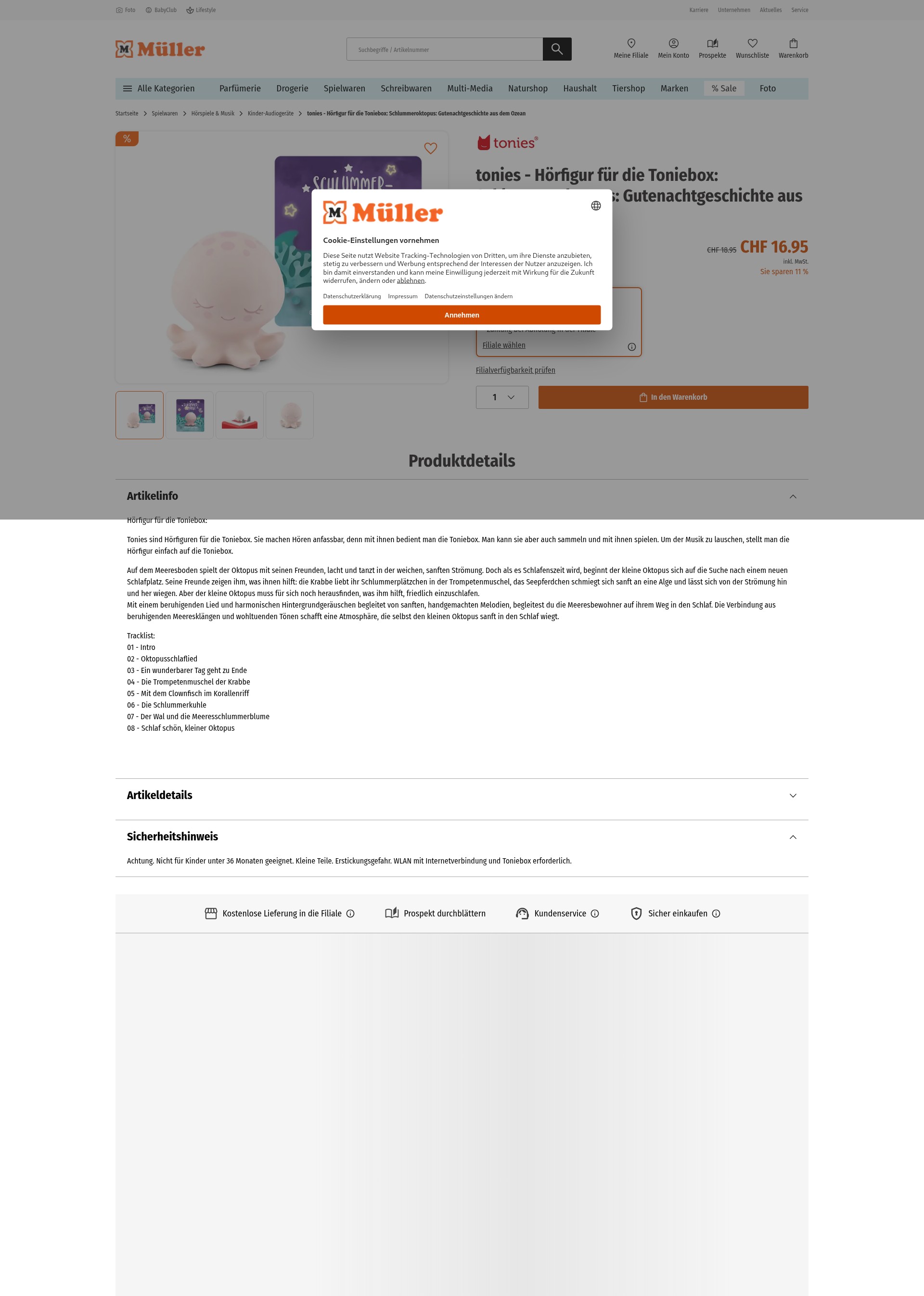 Screenshot of www.mueller.ch