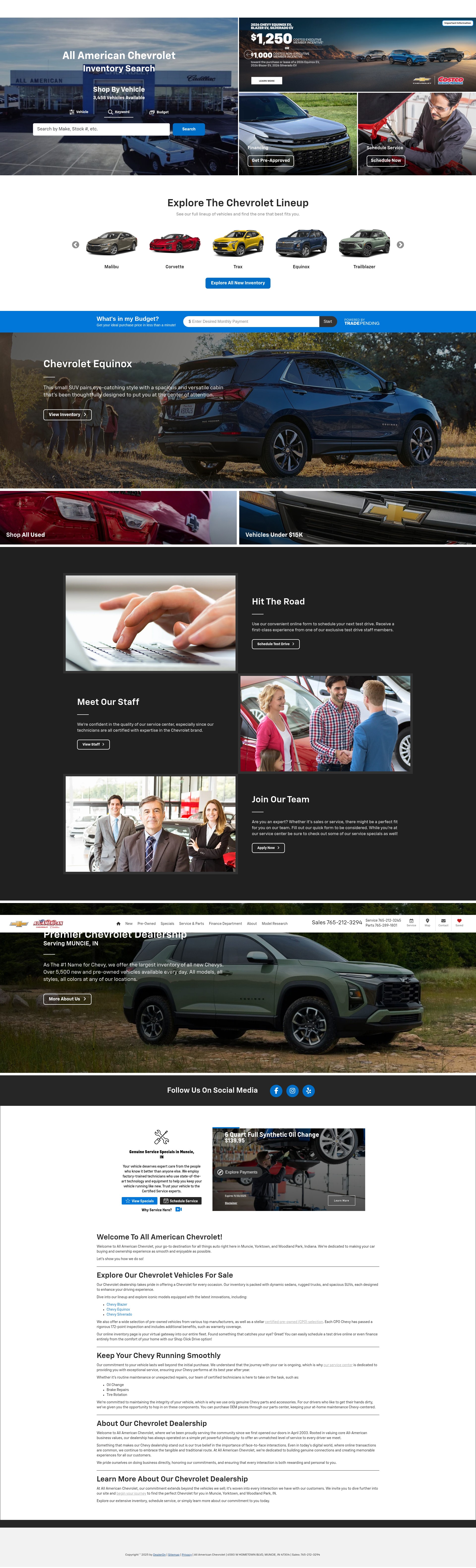 Screenshot of www.munciechevrolet.com