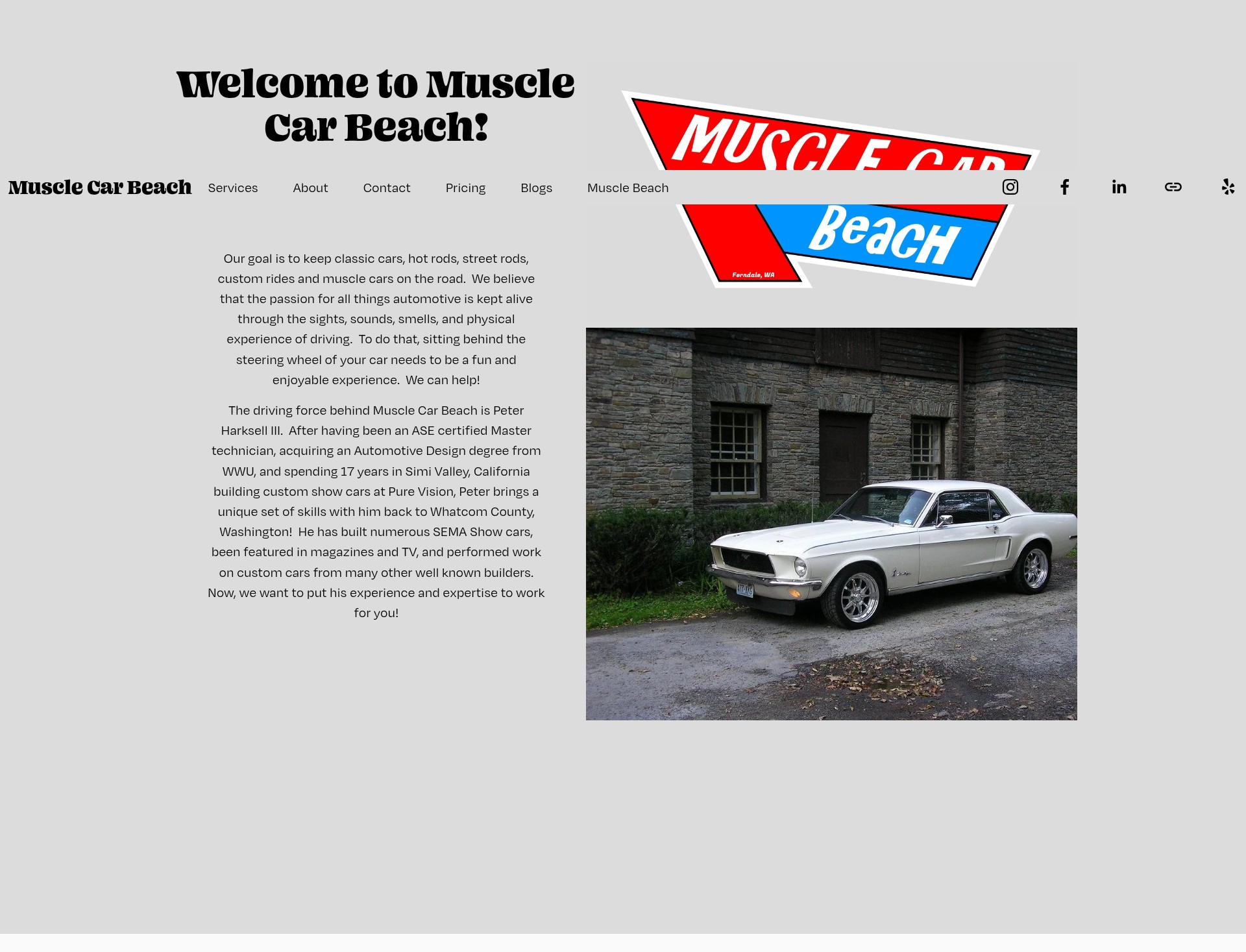 Screenshot of www.musclecarbeach.net