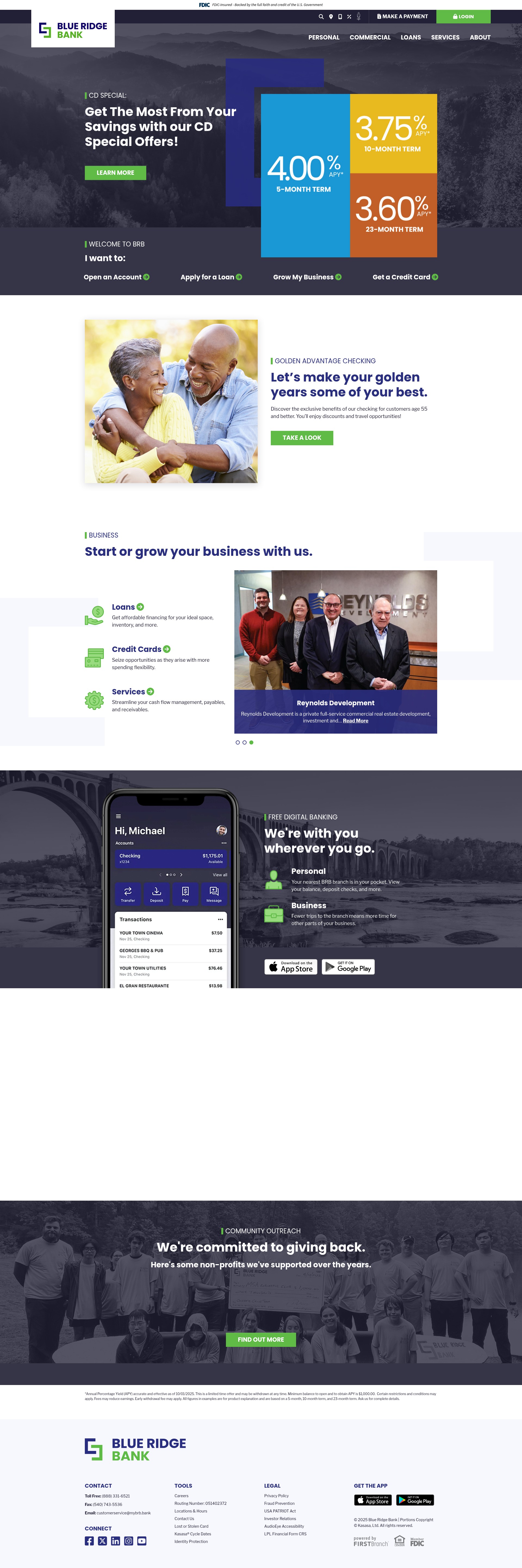 Screenshot of www.mybrb.bank